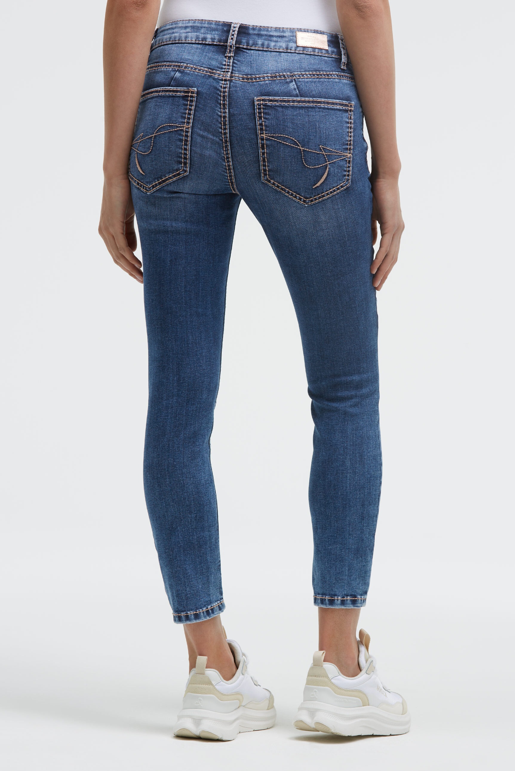SOCCX Slim-fit-Jeans mit verkürztem Bein