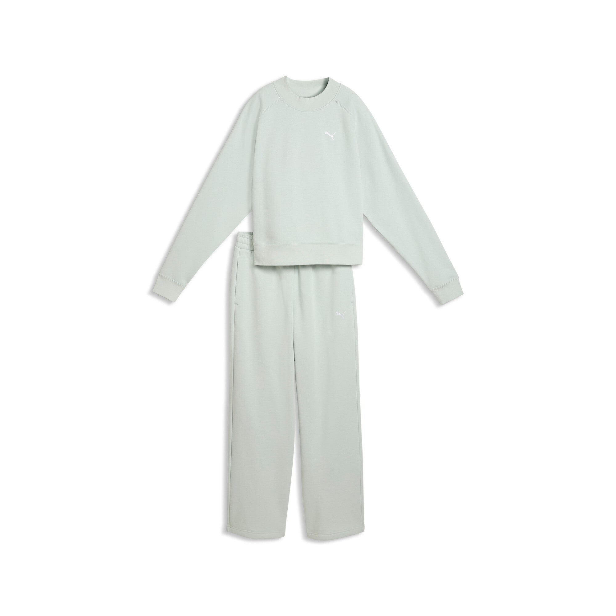 PUMA Trainingsanzug "LOUNGEWEAR STANDARD SWEAT SUITT FL CL" 2 zweiteiliges Set, mit Langarm-Oberteil, aus Baumwolle und Polyester