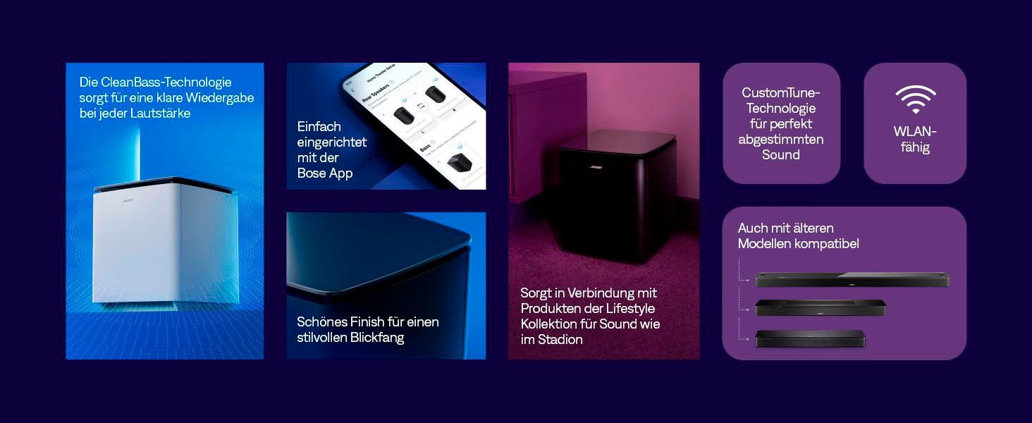 Bose Soundbar »Set: Lifestyle Ultra Soundbar + Lifestyle Ultra Subwoofer« 5.1.2 (Bluetooth | WLAN (WiFi) 360°-Sound | App-Steuerung | Multiroom | Sprachsteuerung )