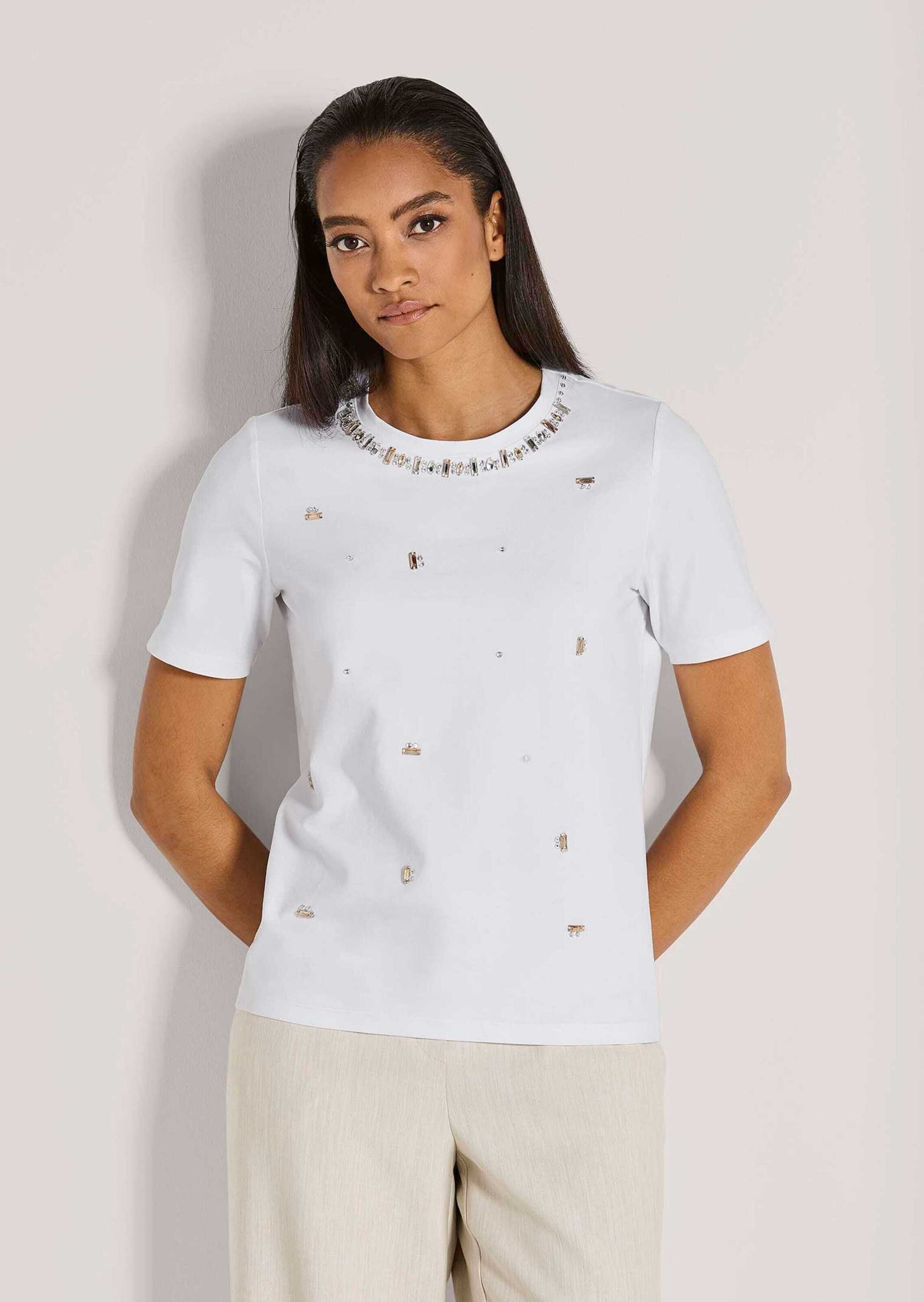 Thumbnail - MADELEINE Kurzarmshirt "Glitzerbluse Elegantes Shirt mit Strassakzenten"