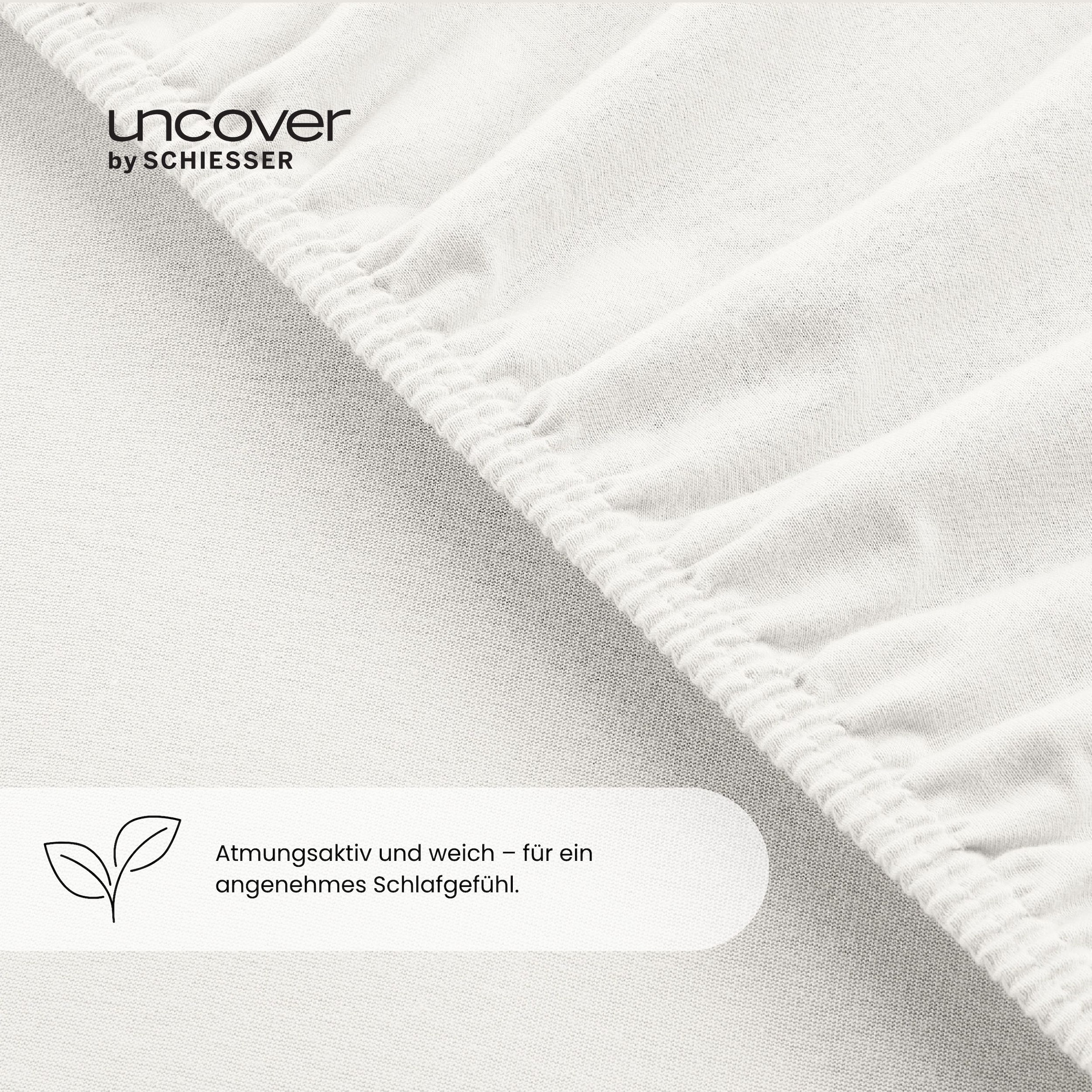 uncover by SCHIESSER Spannbettlaken »New Jersey aus 100% Baumwolle« OEKO-TEX® MADE IN GREEN