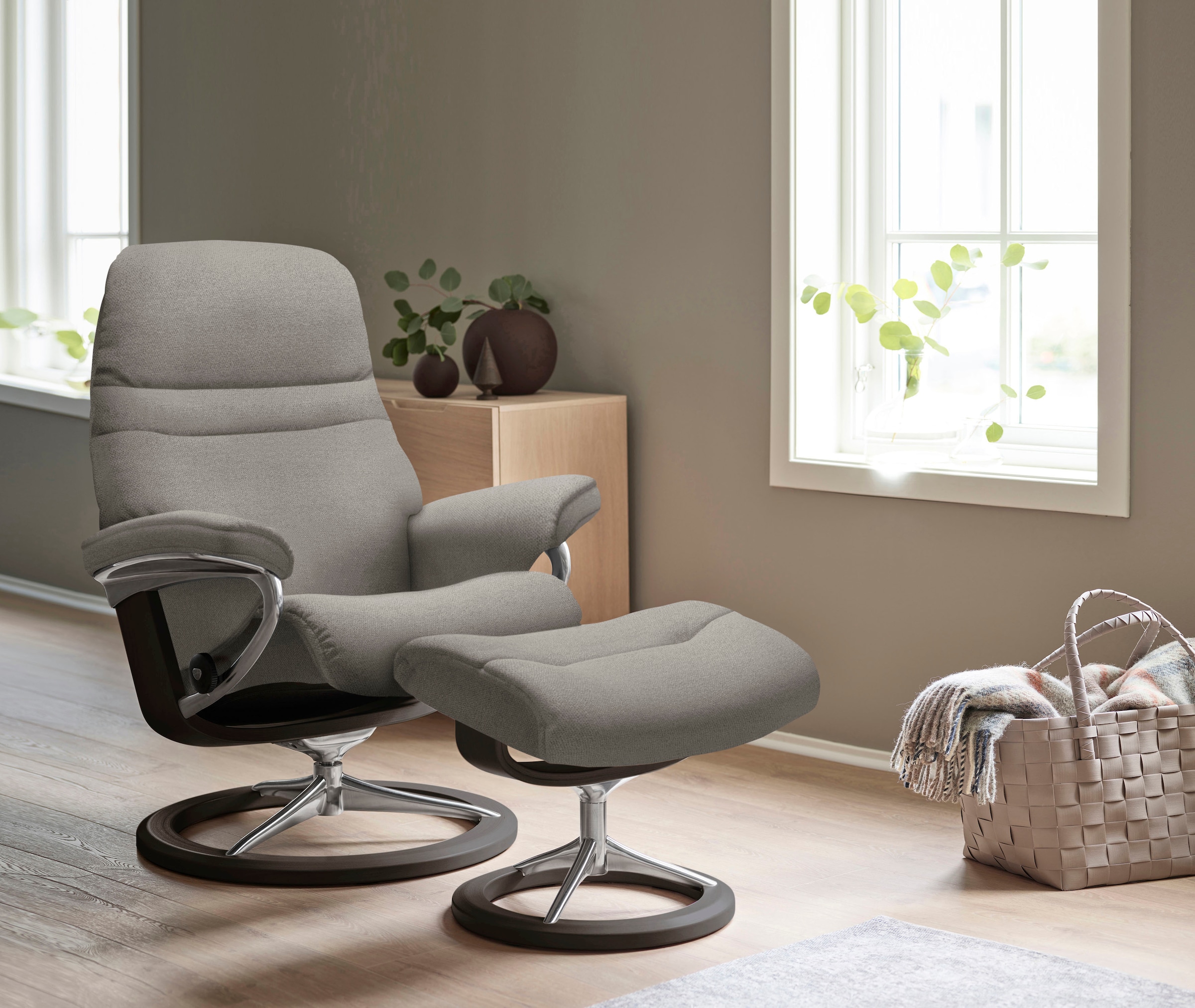 Stressless Fußhocker "Sunrise", mit Signature Base, Gestell Wenge