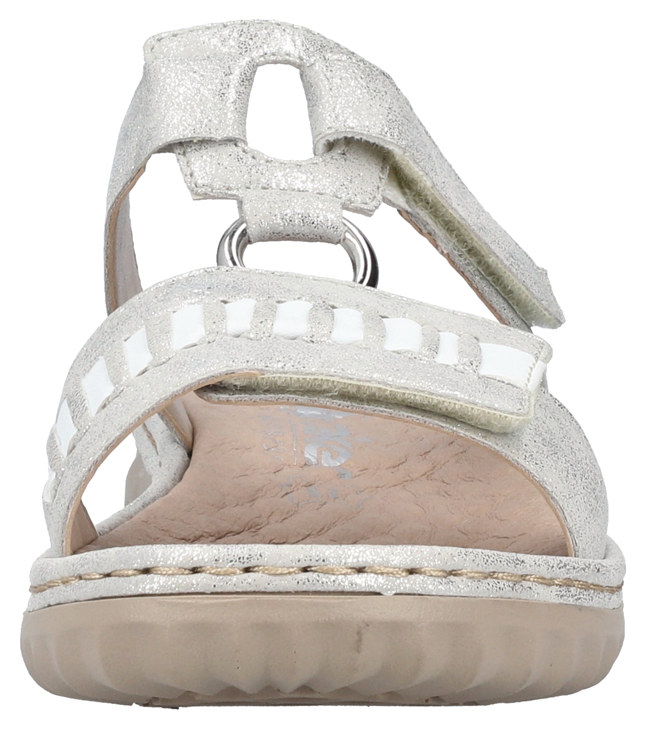 Rieker Pantolette, Sommerschuh, Strandschuh mit regulierbaren Klettverschlüssen