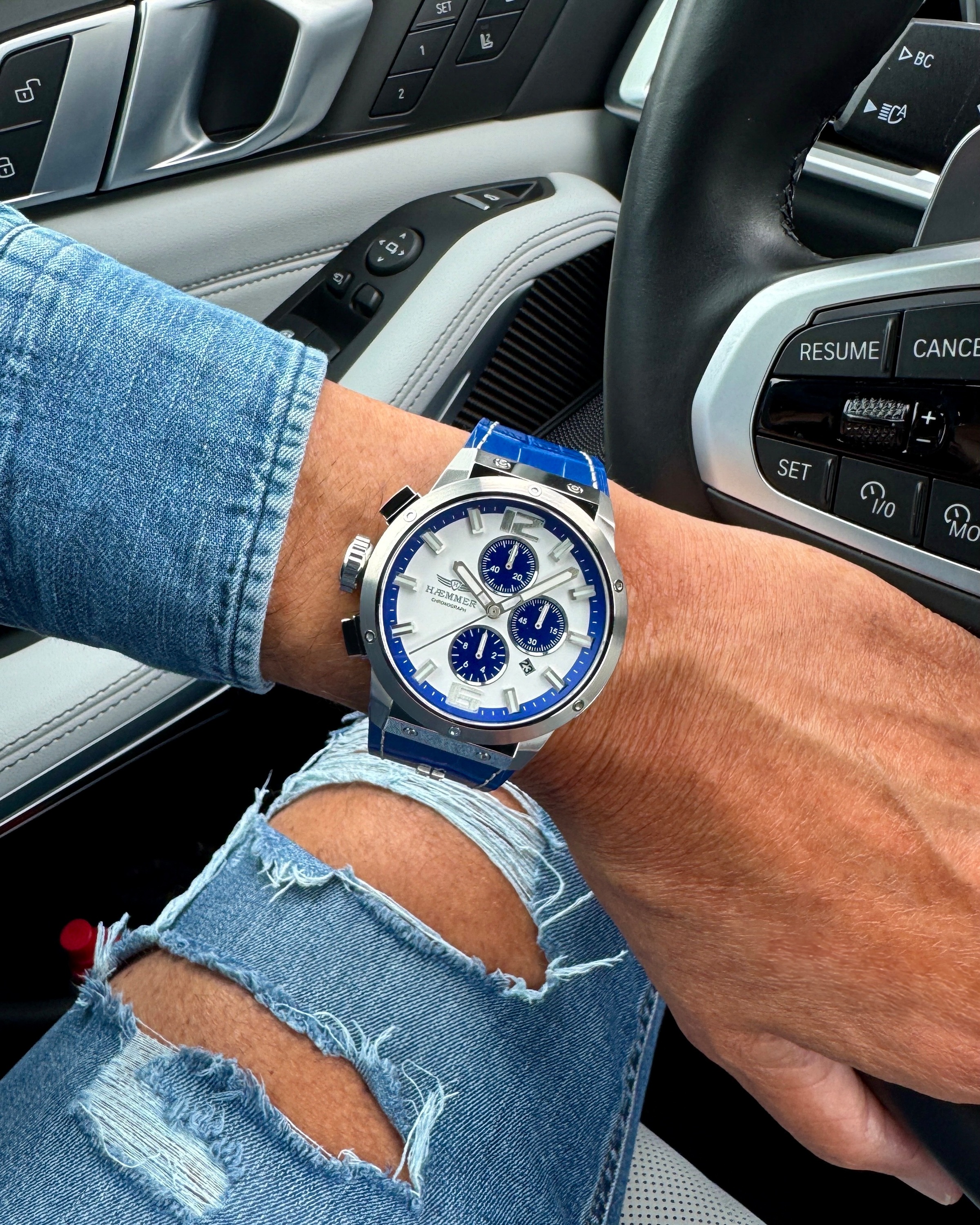 HAEMMER GERMANY Chronograph Quarzuhr, Armbanduhr, Herrenuhr, analog, Tag, Stoppfunktion