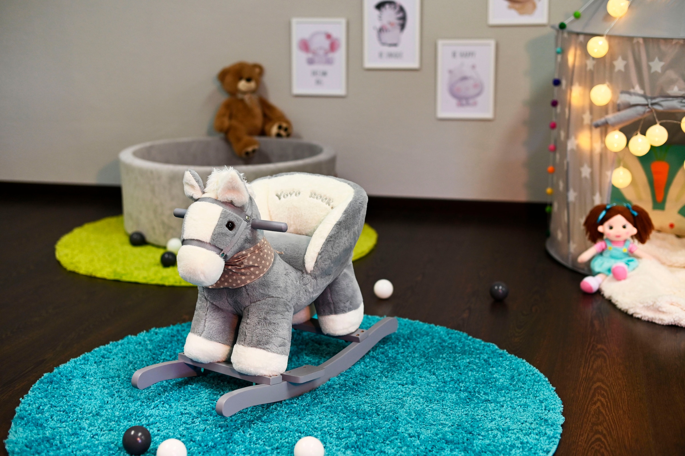 Knorrtoys® Schaukeltier »Pferd grau«