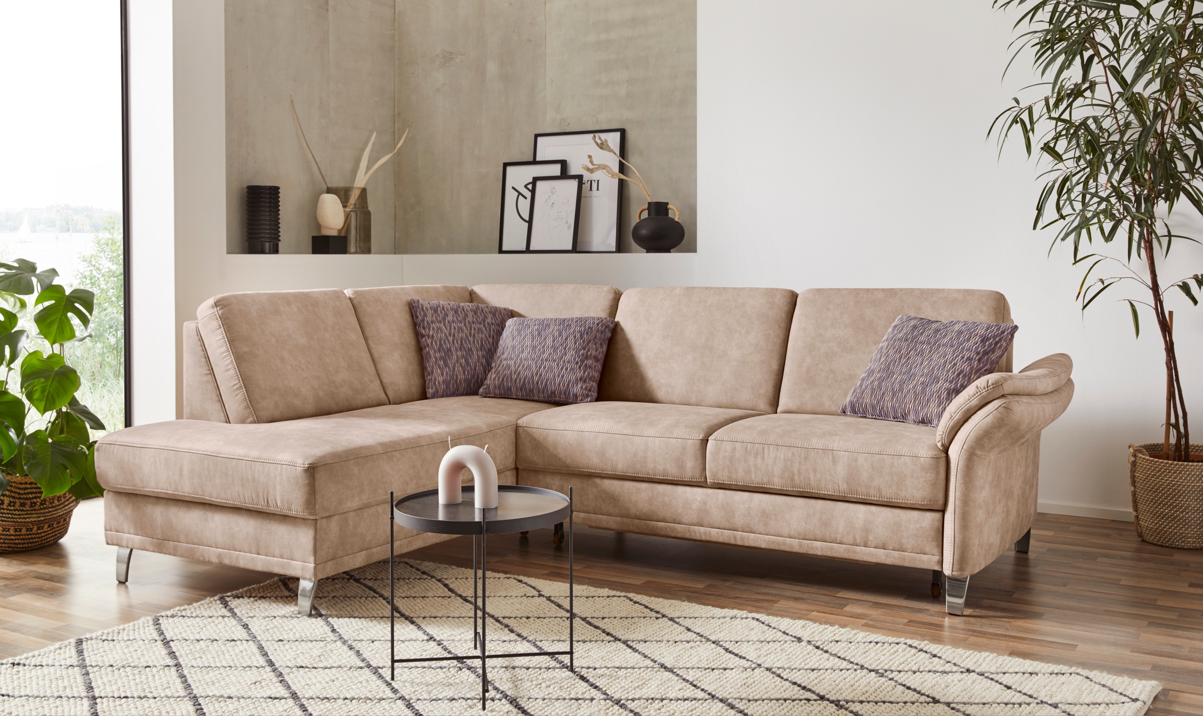 sit&more Ecksofa "Clio L-Form" wahlweise mit Schlaffunktion und Bettkasten, inklusive Federkern
