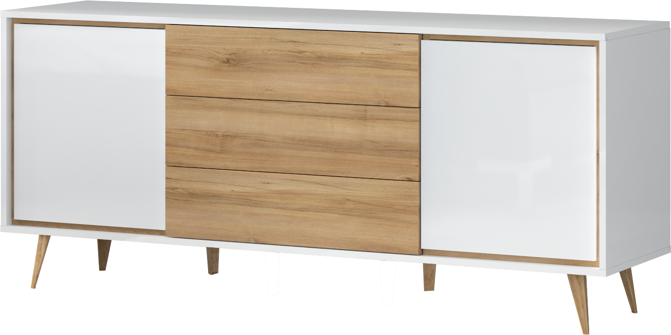 Home affaire Kommode "Vida", (H/B/T): 78/180/47cm), UV lackiert, hochglänze günstig online kaufen