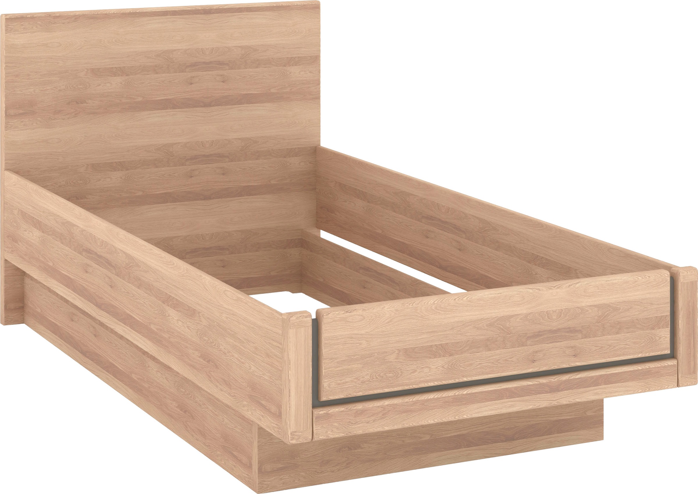 Musterring Holzbett »Sorrent, Bettgestell, Bettrahmen, teilmassiv Eiche« MADE IN GERMANY,  Eiche teilmassiv, Liegehöhenverstellung, in schwebender Optik