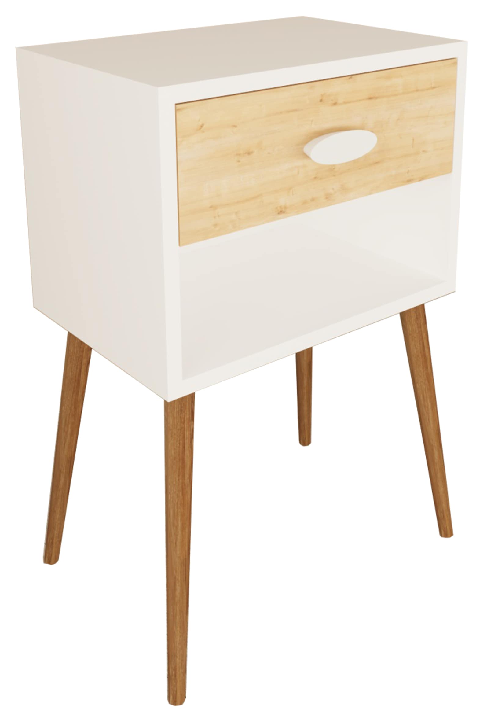 VCM Nachttisch "Holz Nachttisch Beistelltisch Schublade Singol XL" 1 Stk. tlg.