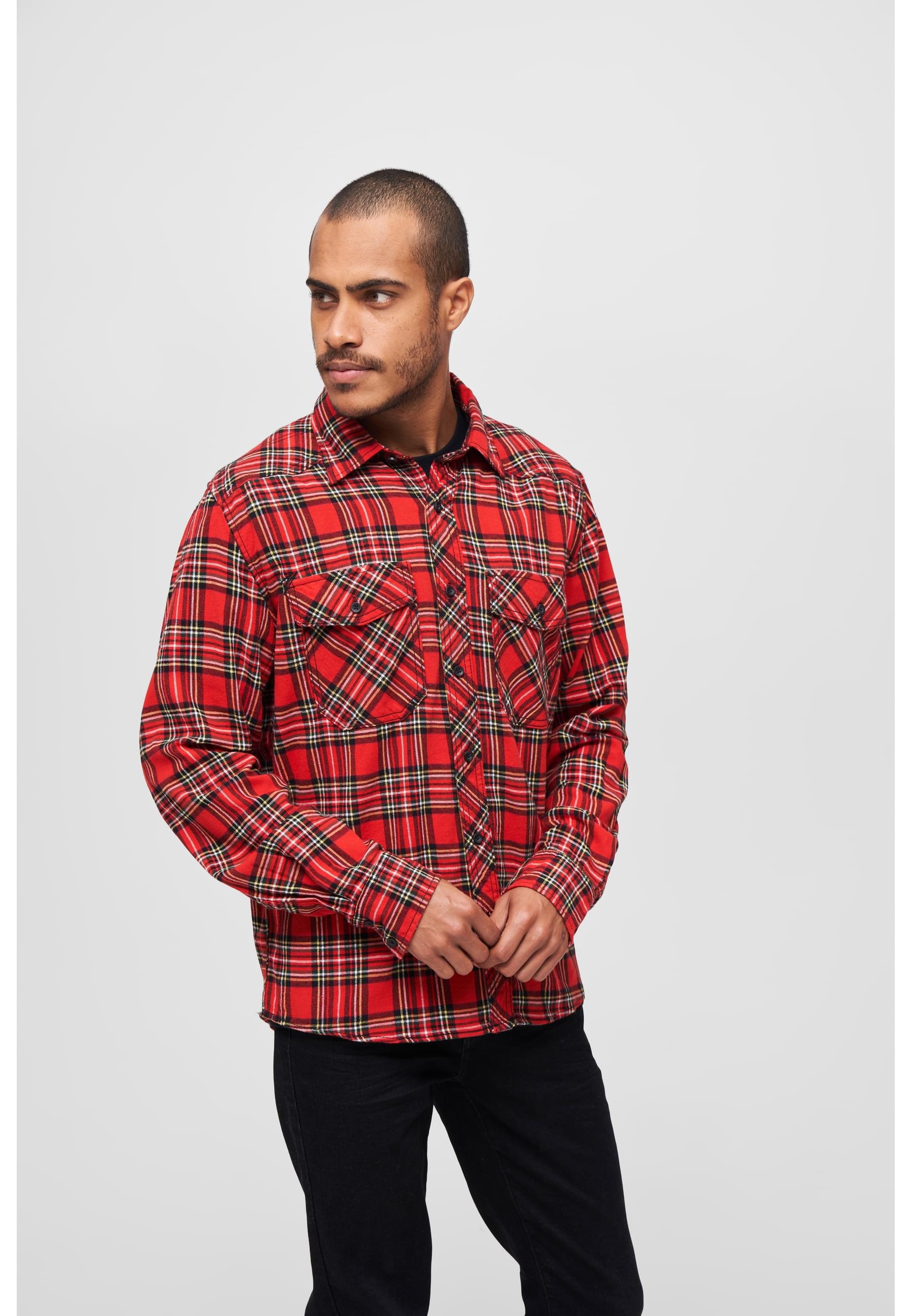 Brandit Langarmhemd »Brandit Herren Checked Shirt«, (1 tlg.)