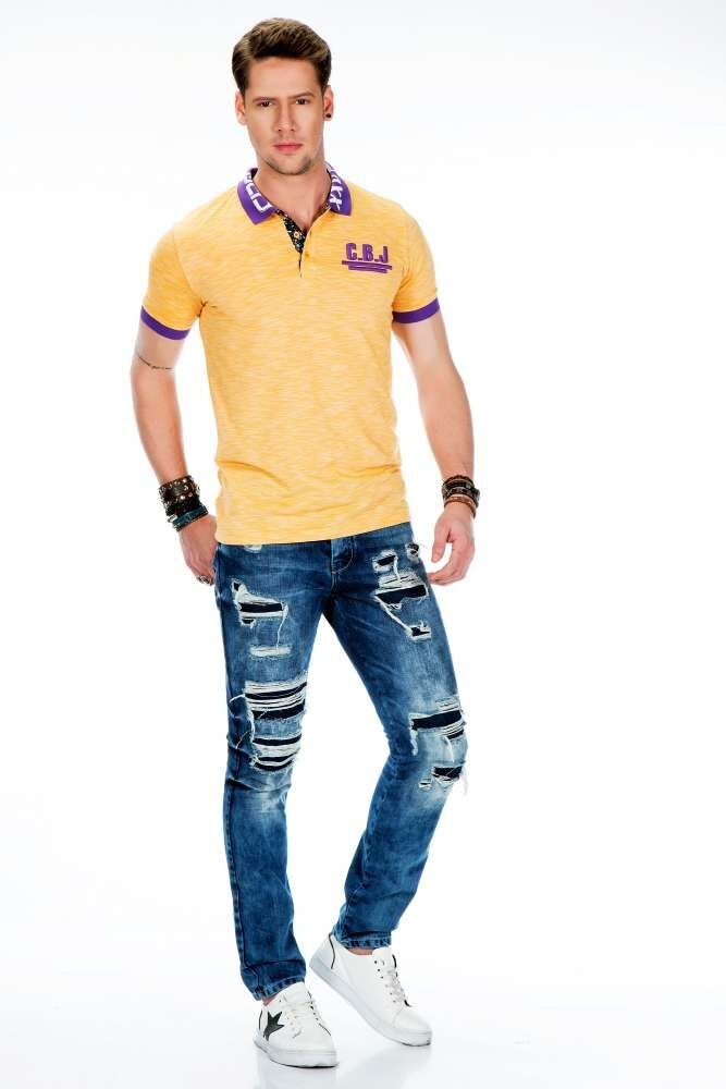 Cipo & Baxx T-Shirt »T-Shirts«, mit melierter Optik, CT-416