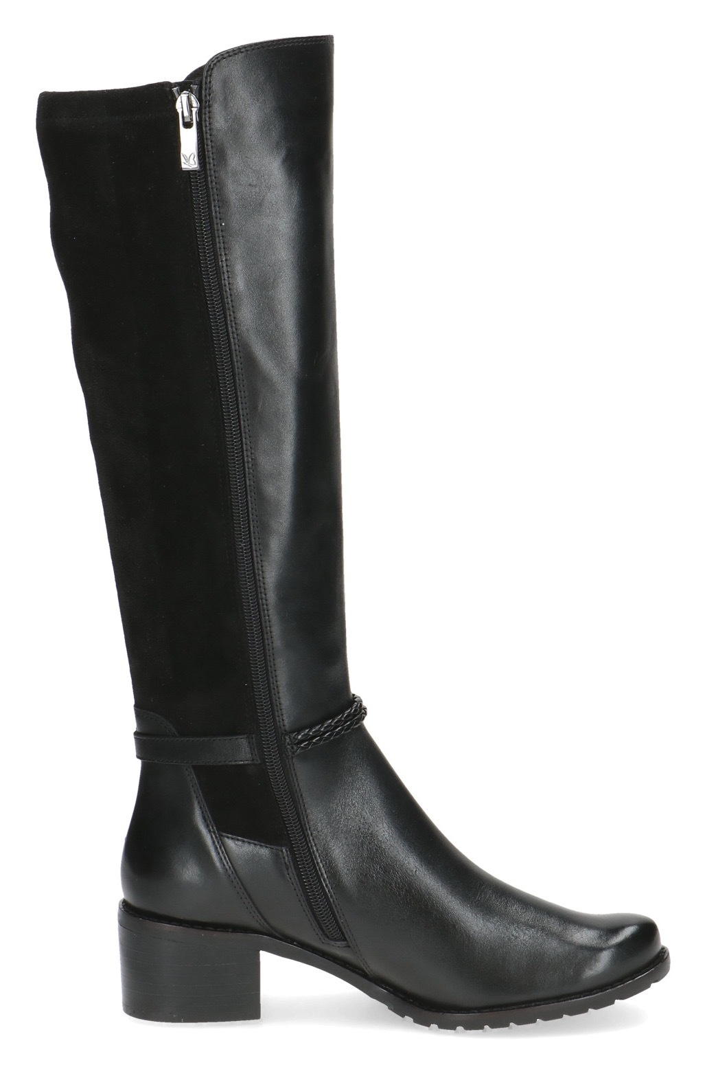 Caprice Stiefel, Blockabsatz, Langschaftstiefel, Businessstiefel mit Reißverschluss
