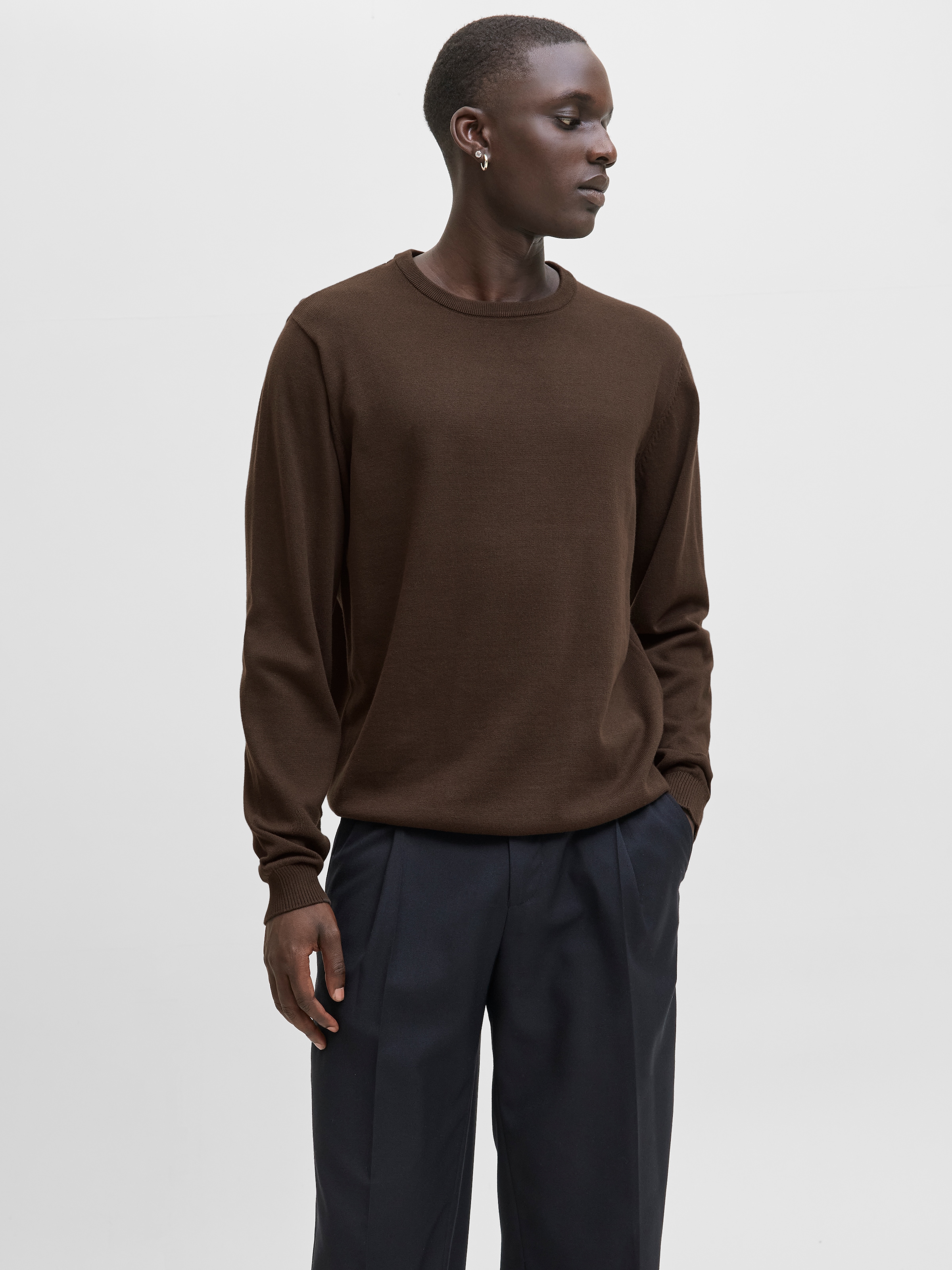Jack & Jones Rundhalspullover "JJEBASIC KNIT CREW NECK NOOS" günstig online kaufen