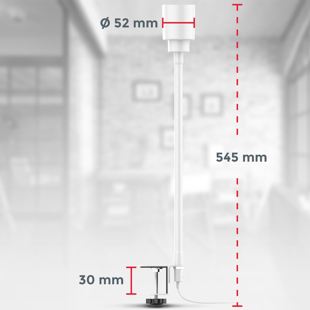 B.K.Licht Klemmleuchte »BK_KL1356 LED Klemmlampe, inkl. 5W GU10, Warmweißes Licht«, 1 flammig-flammig