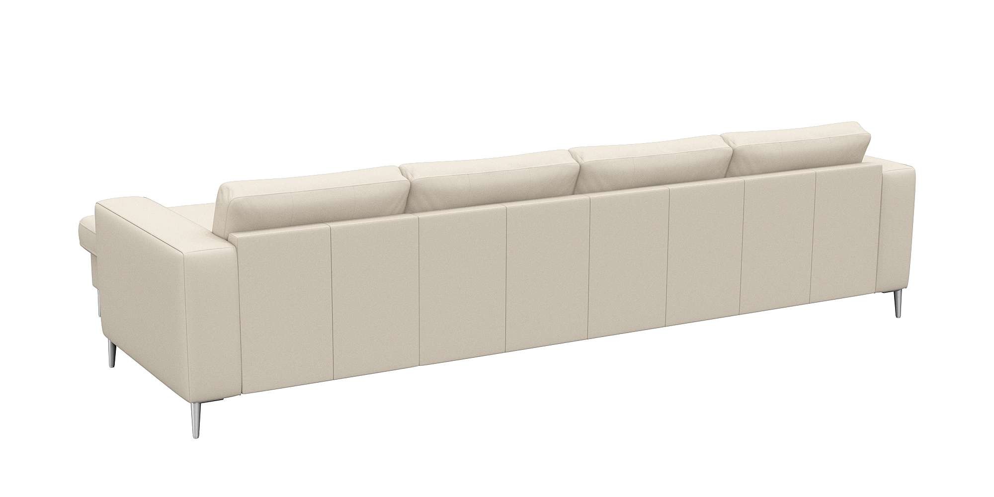 FLEXLUX Ecksofa »Fiore, super Sitzkomfort durch Kaltschaum im Sitz, L-Form«, breite Armlehnen, Füße Alu