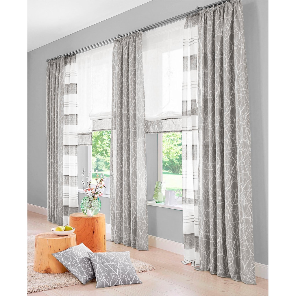 my home Raffrollo »Camposa«, mit Klettband, Transparent, Voile, Polyester