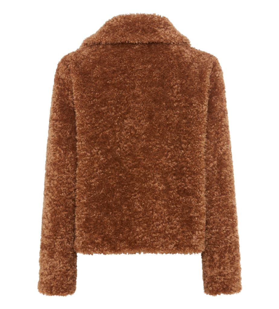 Fuchs Schmitt Fellimitatjacke »Webpelzjacke«, ohne Kapuze, Mit Rundhalsausschnitt