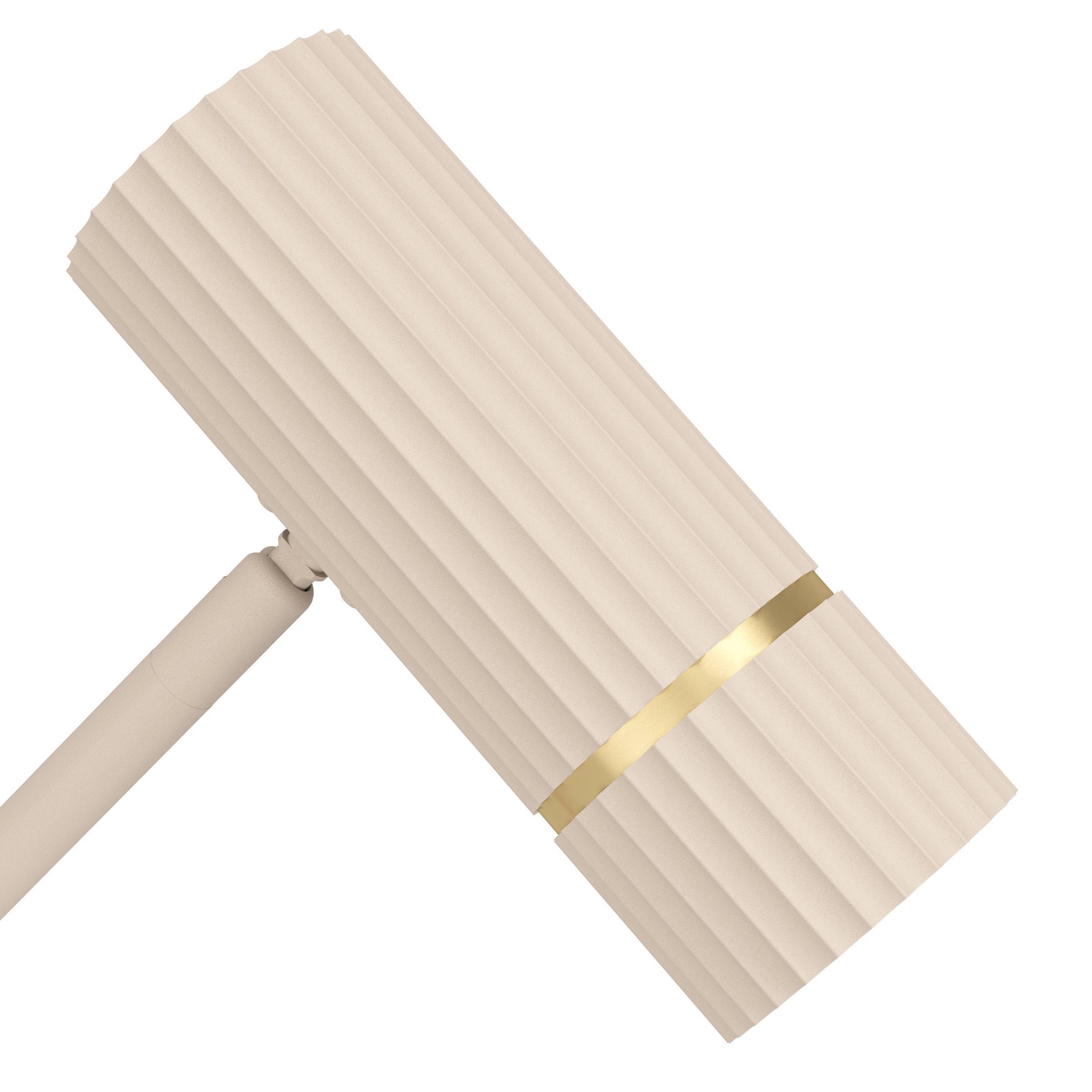 EGLO Tischleuchte »Caminia LED Tischlampe, beige und gold, GU10, Nachttischlampe mit Spot« GU10 1 Stk. Tischleuchte - L21 x B17 x H48,5 cm - 1X4,7W inkl.