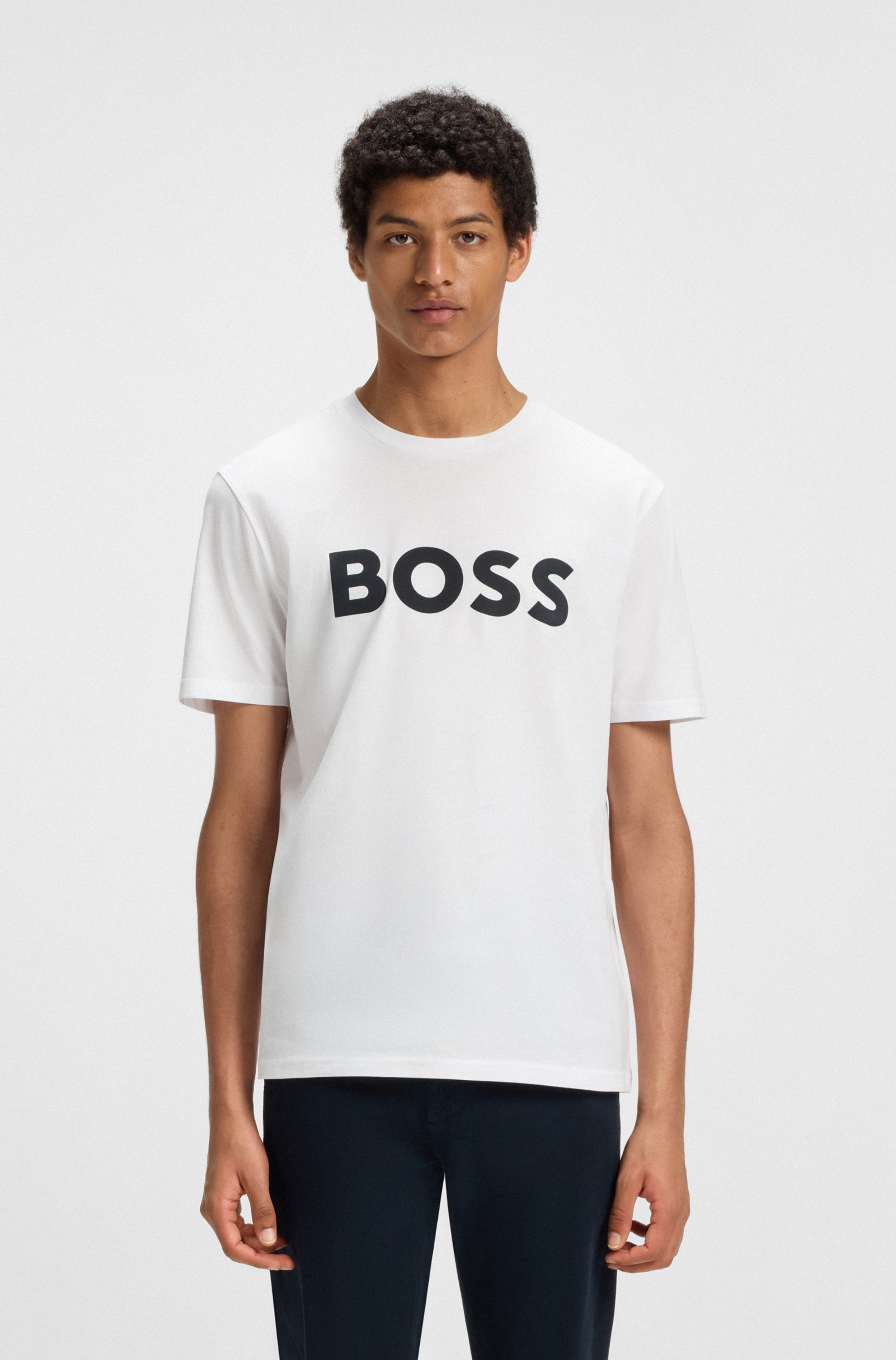 BOSS ORANGE T-Shirt "Thinking 1" mit großem BOSS Druck auf der Brust günstig online kaufen