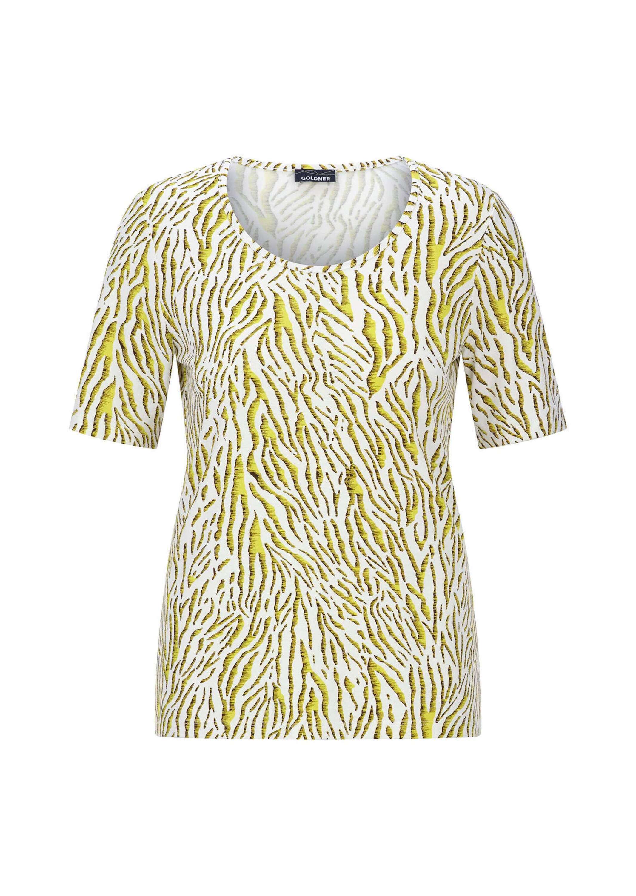 GOLDNER "Viskoseshirt mit Zebramuster" stretchbequemer Viskosejersey