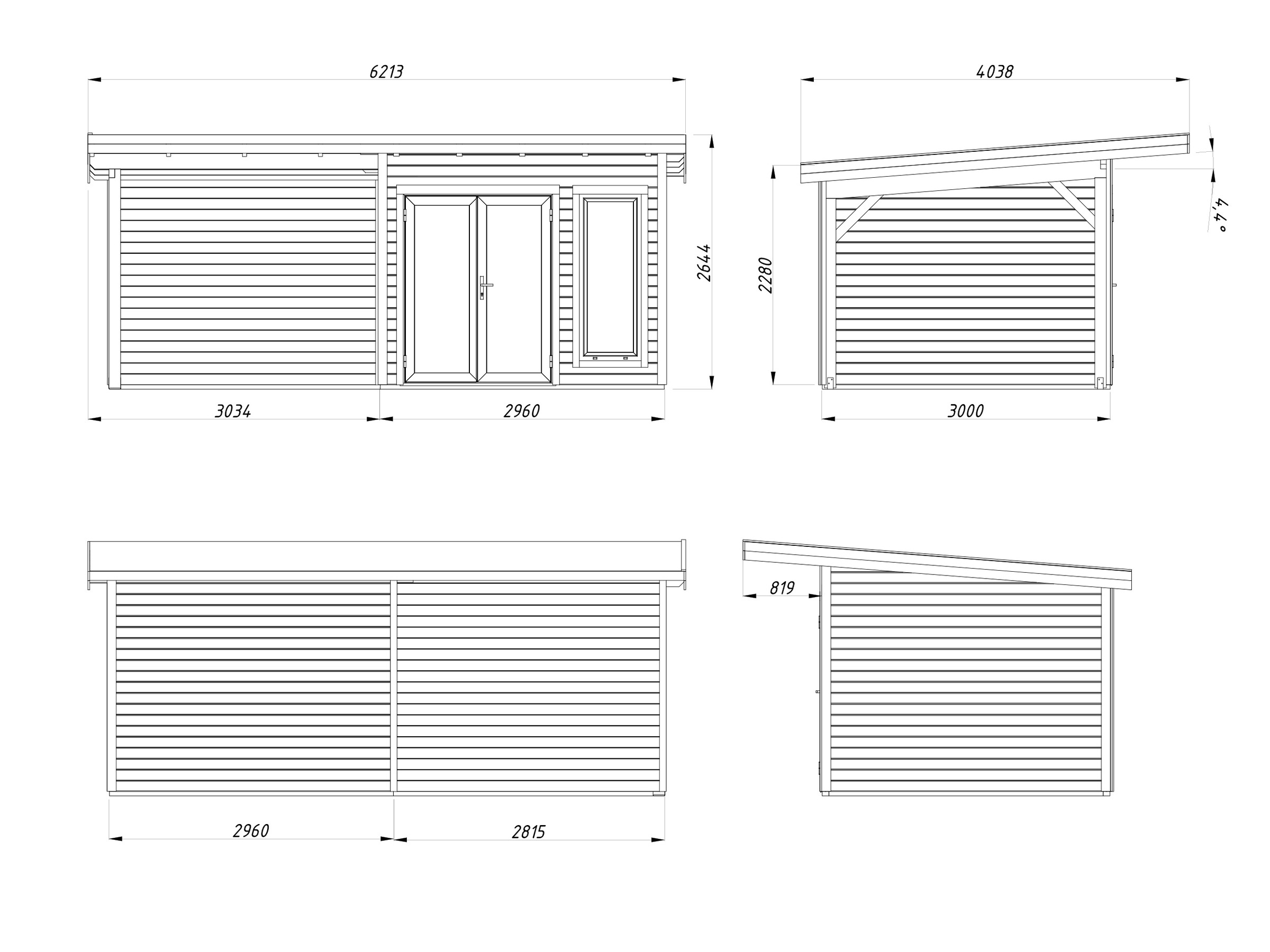 Palmako Gartenhaus »Aurelia 8,4+7,9 m²«