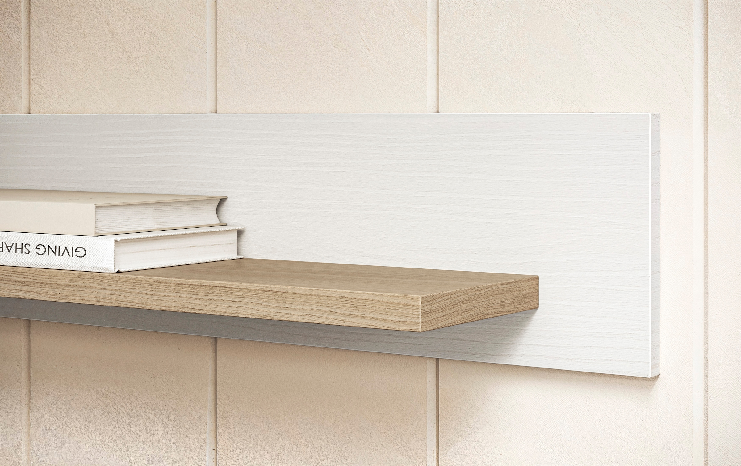 Home affaire Wohnwand »Stranda, moderne Anbauwand, Komplettset im Scandi-Style«, (4 St.), enthält zwei Vitrinen, Lowboard und Wandboard, 344 cm breit