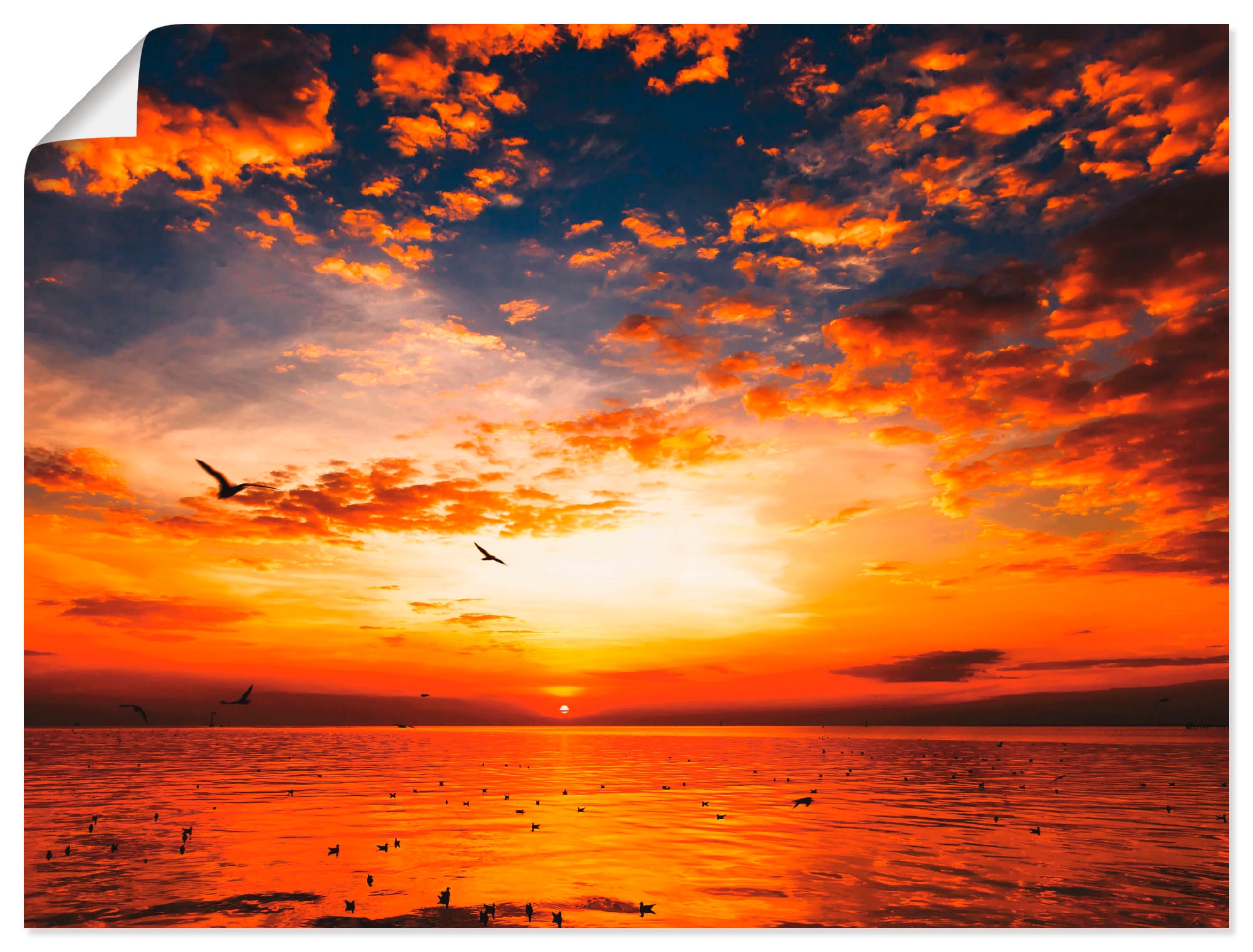 Artland Wandbild »Sonnenuntergang am Strand«, Sonnenaufgang & -untergang, (1  St.), als Alubild, Leinwandbild, Wandaufkleber oder Poster in versch. Größen  bestellen | BAUR