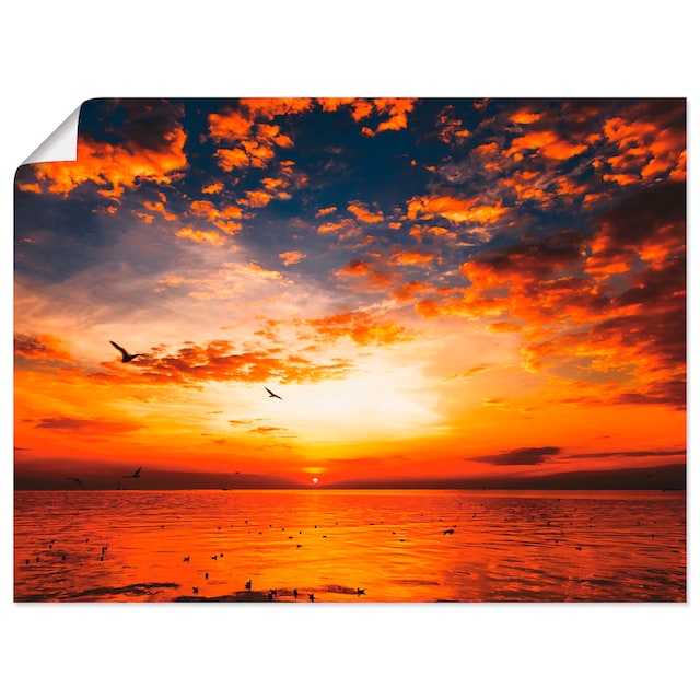 Artland Wandbild »Sonnenuntergang am Strand«, Sonnenaufgang & -untergang, (1  St.), als Alubild, Leinwandbild, Wandaufkleber oder Poster in versch. Größen  bestellen | BAUR