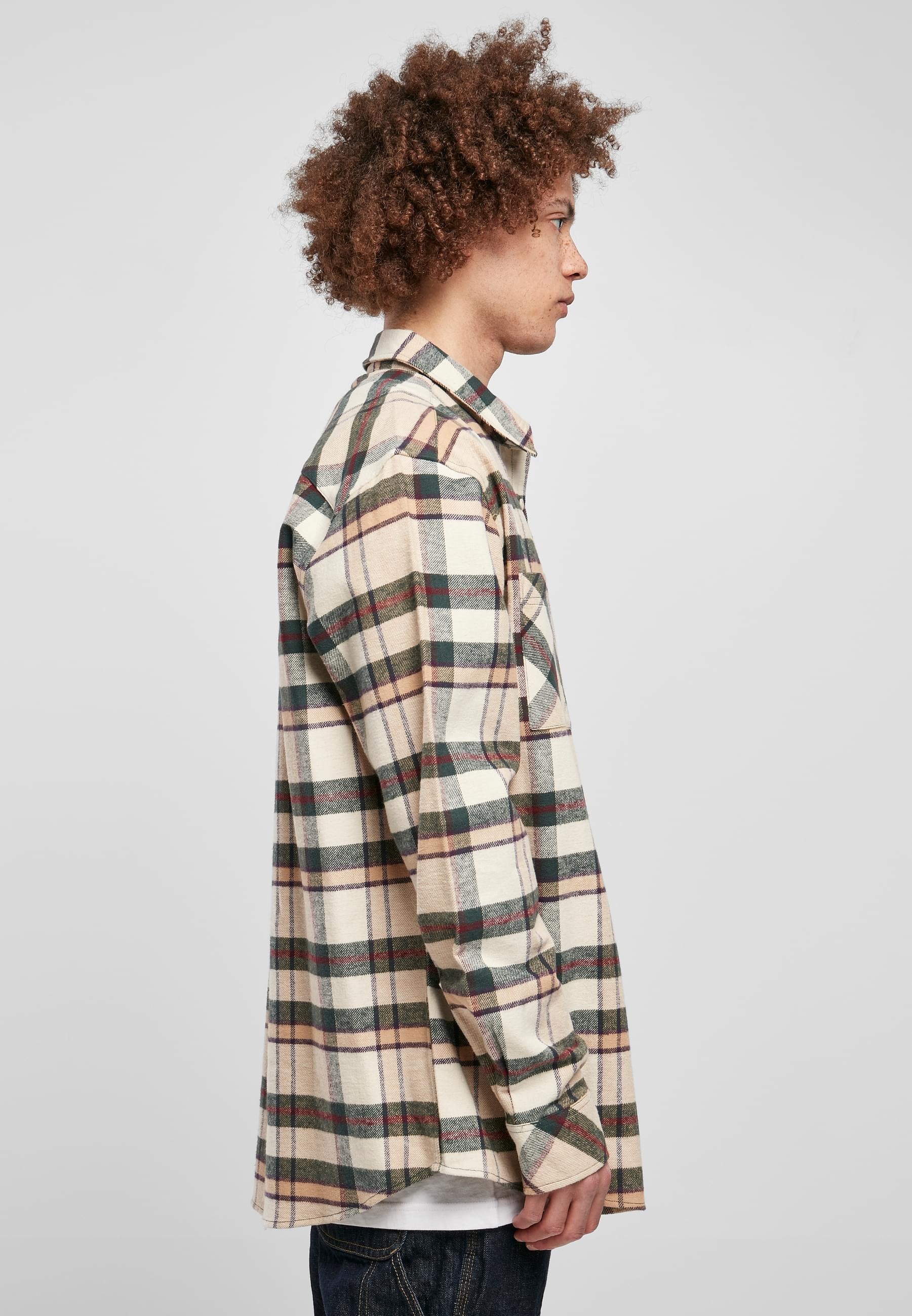 URBAN CLASSICS Langarmhemd »Urban Classics Herren Checked Mountain Shirt«, (1 tlg.)