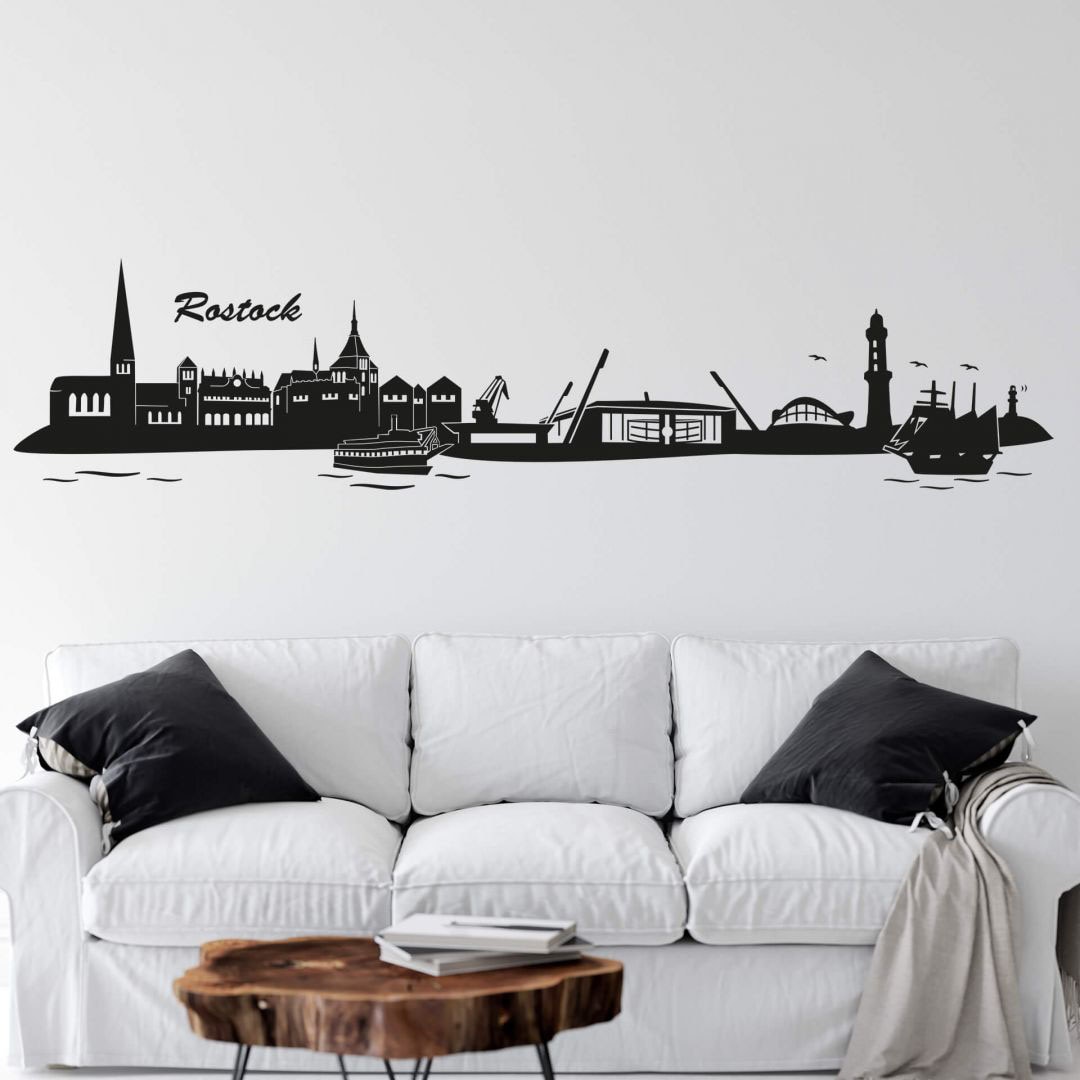 Wall-Art Wandtattoo »Stadt Skyline Rostock 120cm«, (1 St.) kaufen | BAUR