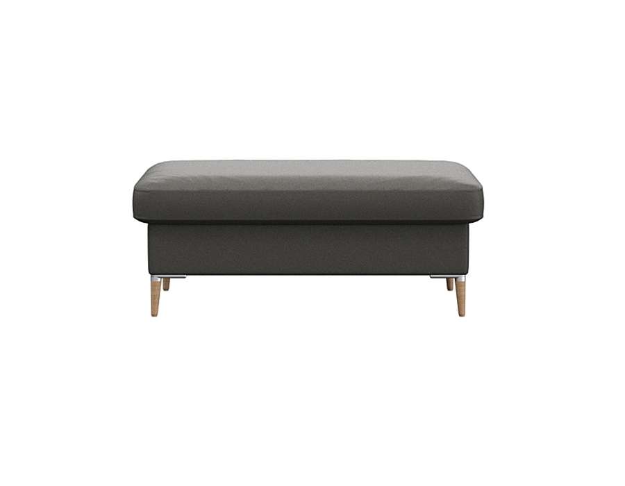 Thumbnail - FLEXLUX Pouf "Fiore", Kaltschaum, Füße Alu+ Eiche