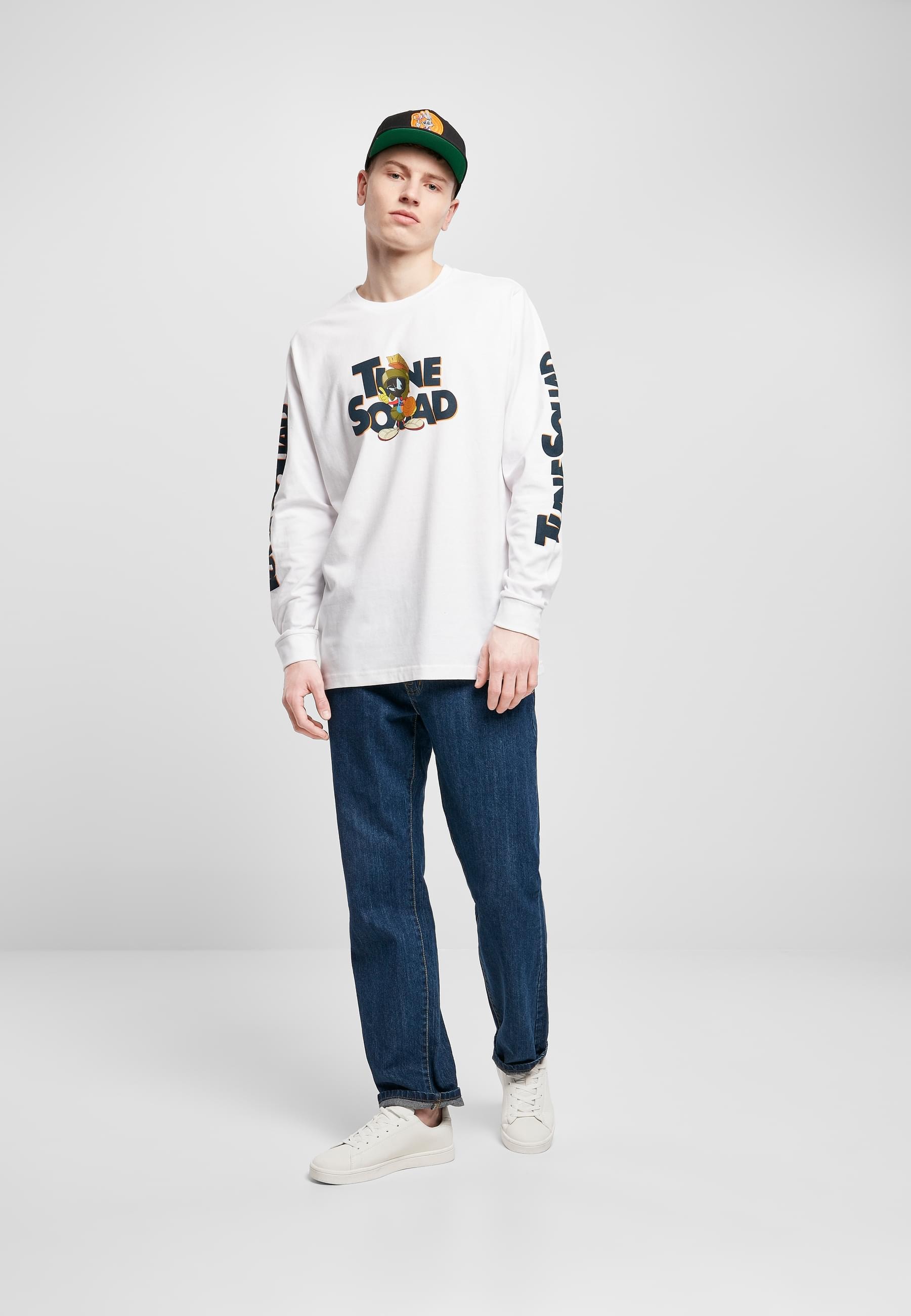 MisterTee Langarmshirt »MisterTee Herren Space Jam Taz Pose Longsleeve«, (1 tlg.)