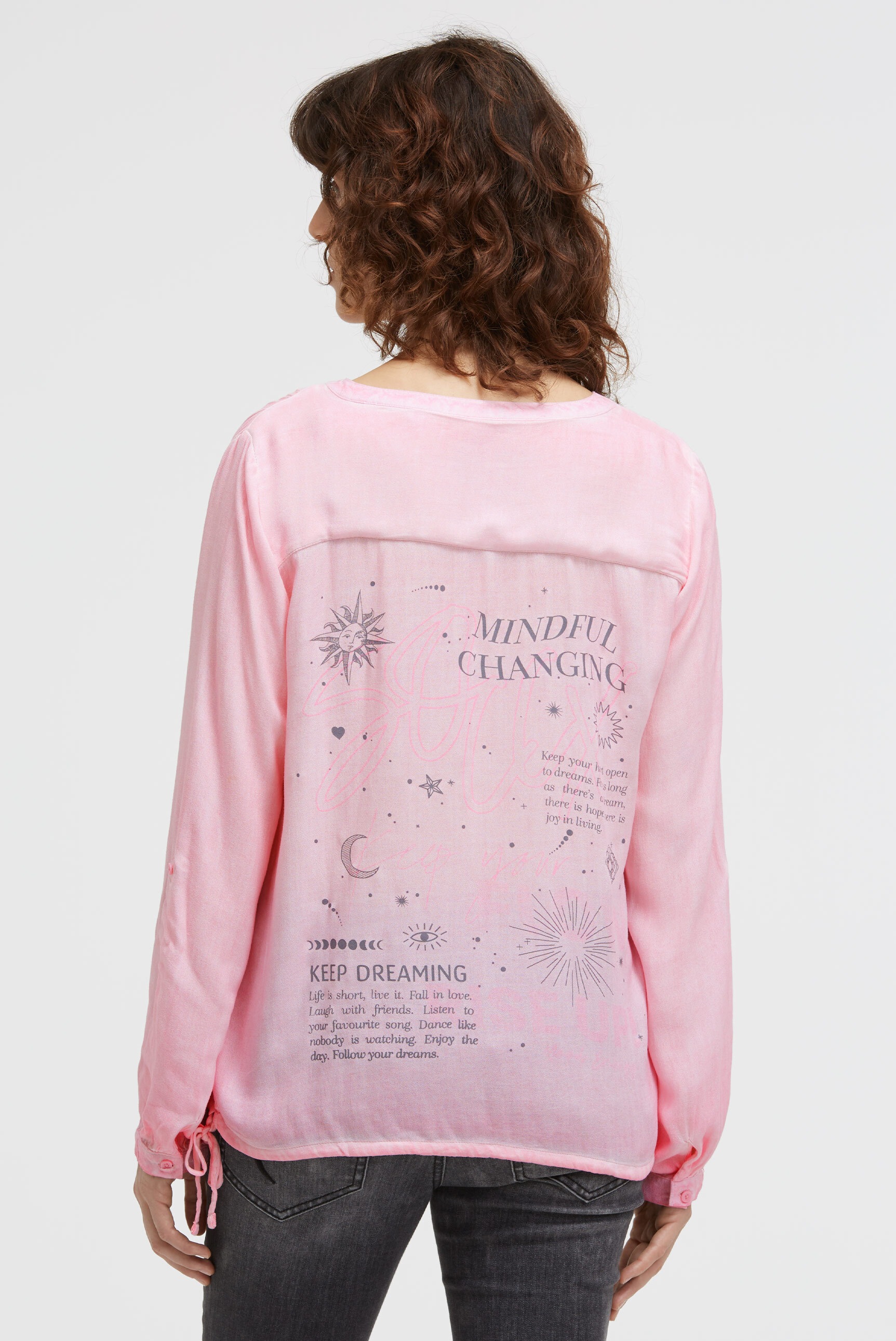 SOCCX Langarmbluse mit Tunnelzugband im Saum