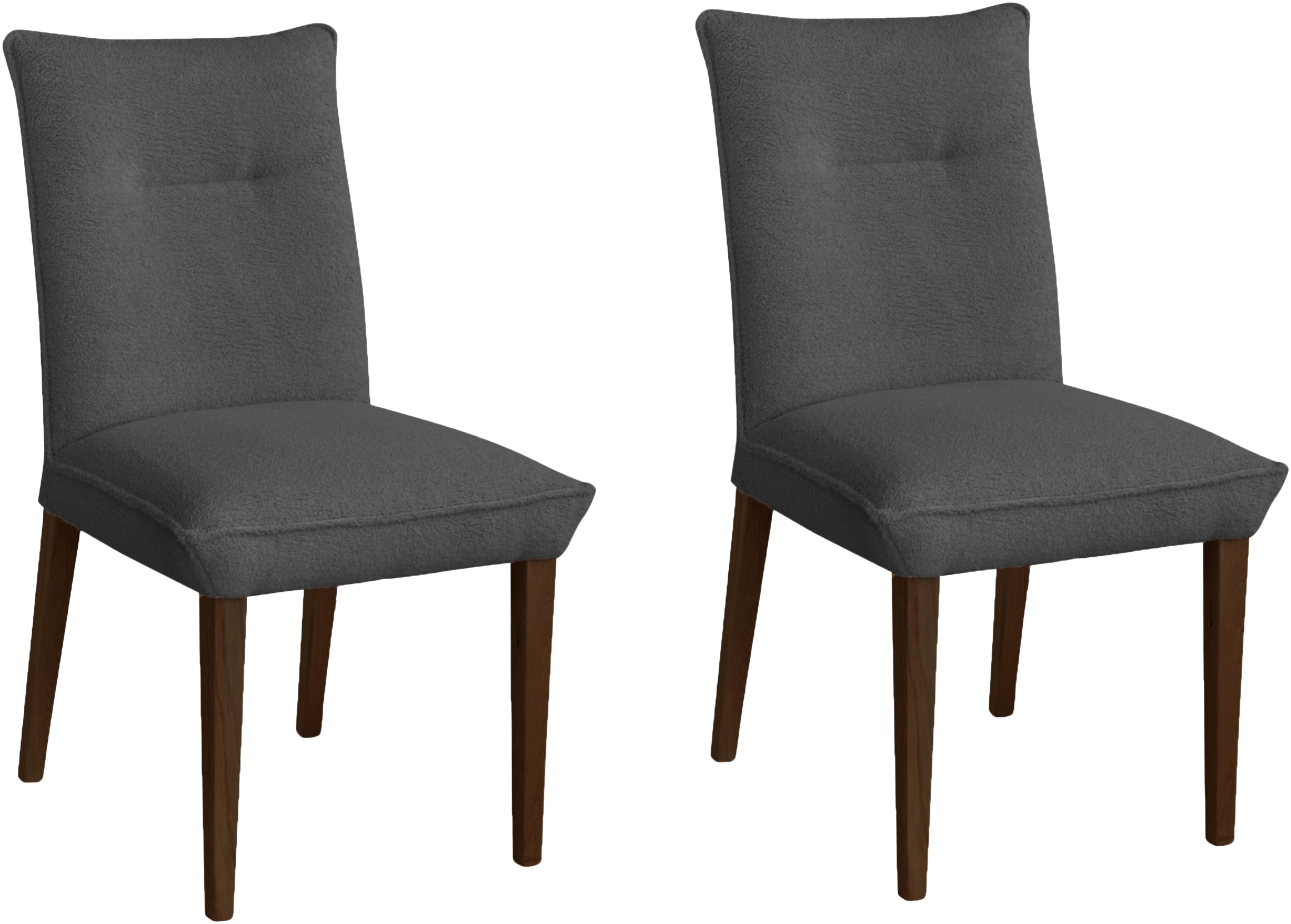 Home affaire 4-Fußstuhl "Atena" (Set) 2 Stk. Luxus-Microfaser Teddyoptik Ge günstig online kaufen