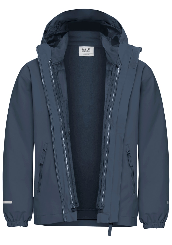 Jack Wolfskin 3-in-1-Funktionsjacke »HYBRID 3IN1 JACKET K«, 3in1, wasserdicht, Übergangsjacke