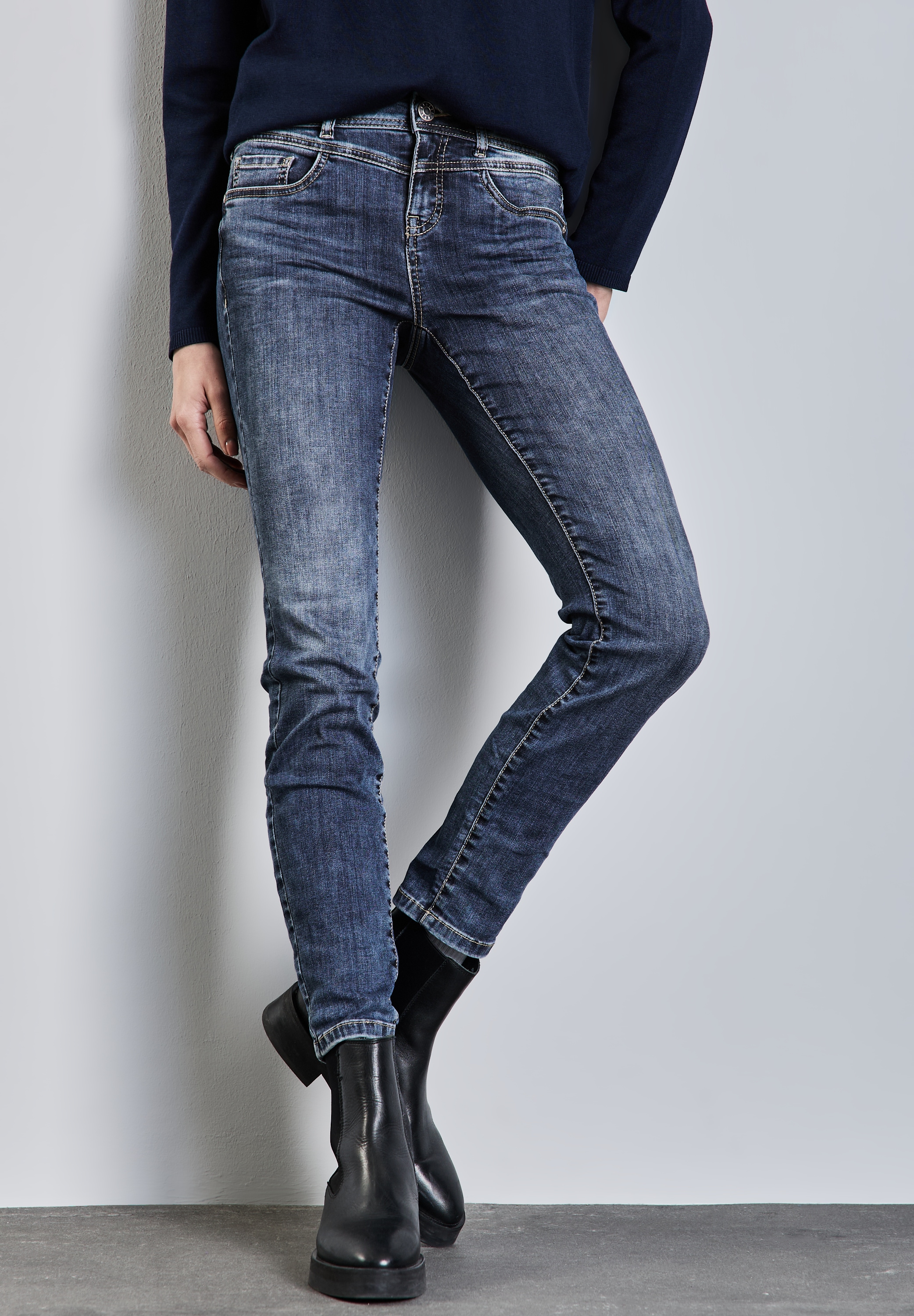 STREET ONE Slim-fit-Jeans YORK im Five-Pocket Style günstig online kaufen