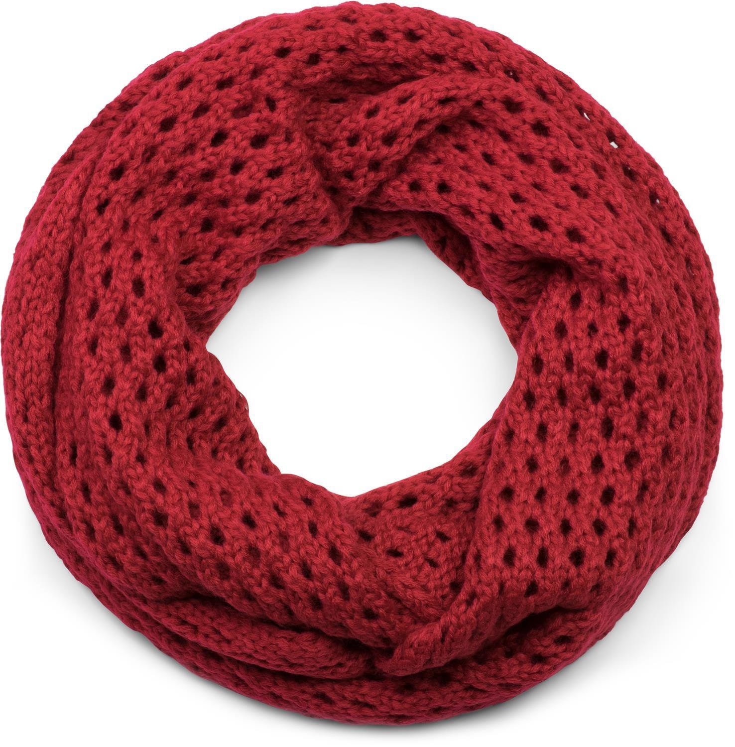styleBREAKER Strickschal "Strick Loop Schal mit Loch Muster" 1 Stk.