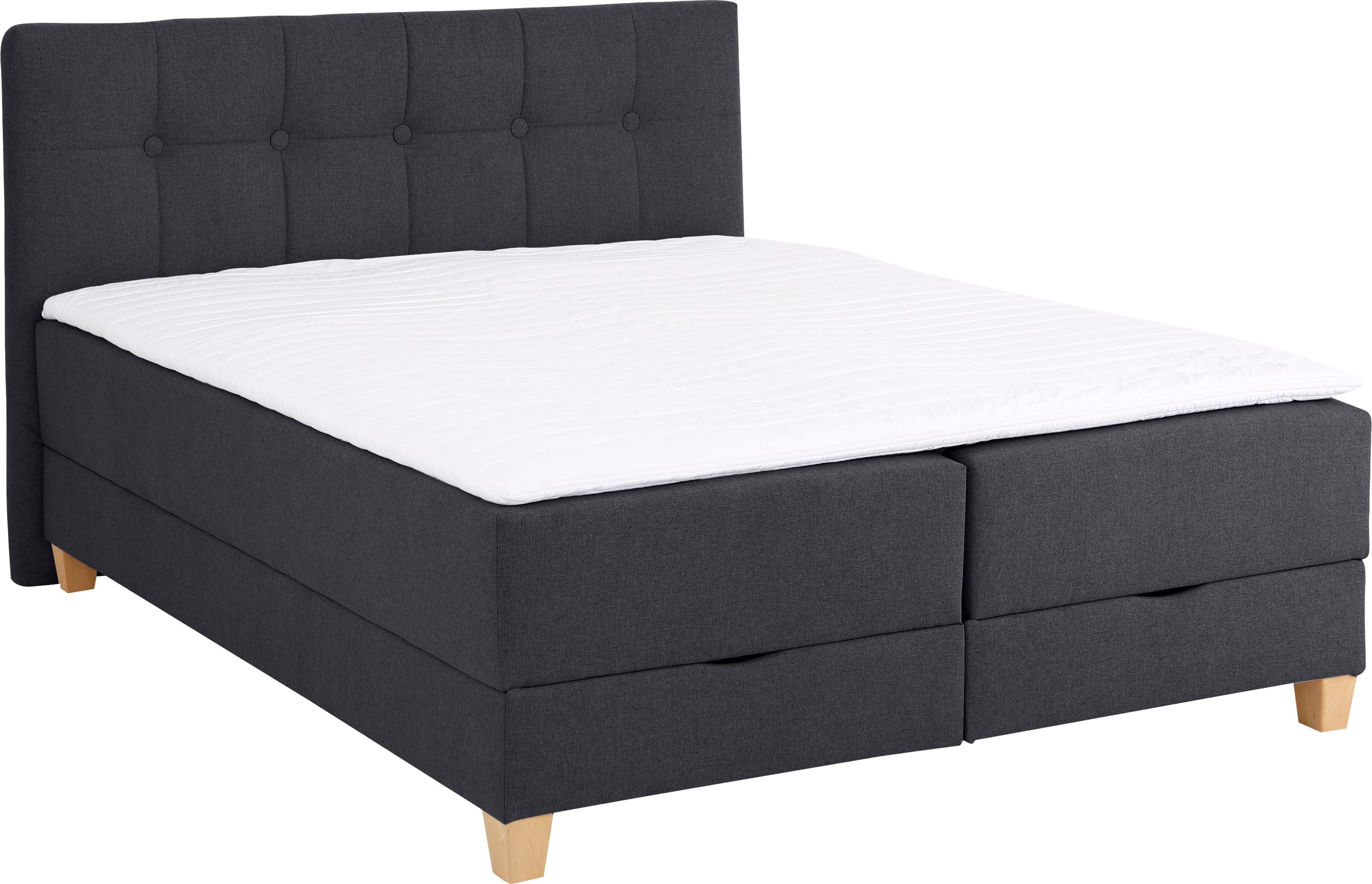 Home affaire Boxbett »Lonrai«, in H2,H3 & H4 und XXL - Überlänge 220cm wählbar, inkl. Topper