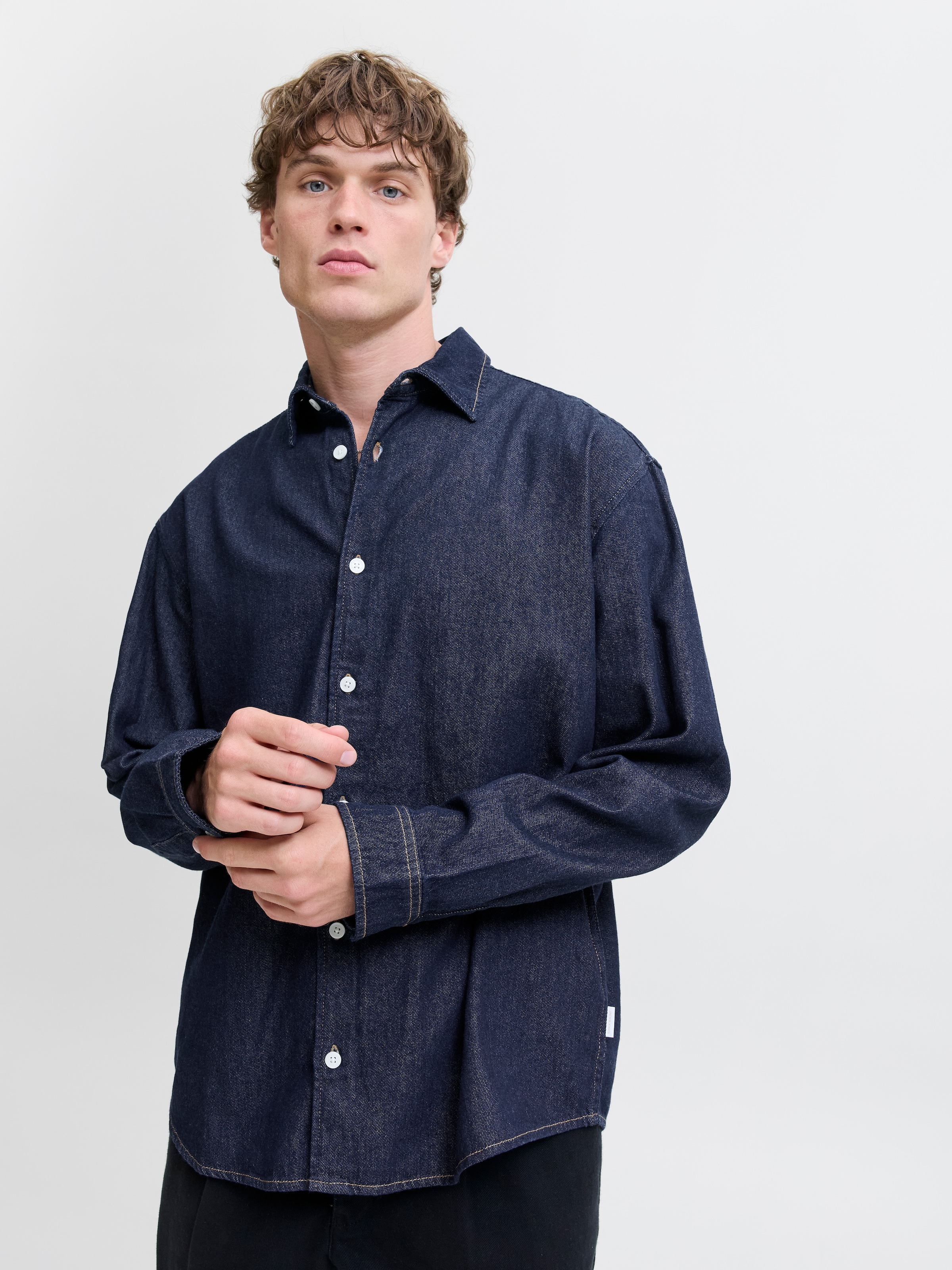 Jack & Jones Langarmhemd »JORNORREBRO DENIM SHIRT LS SN«