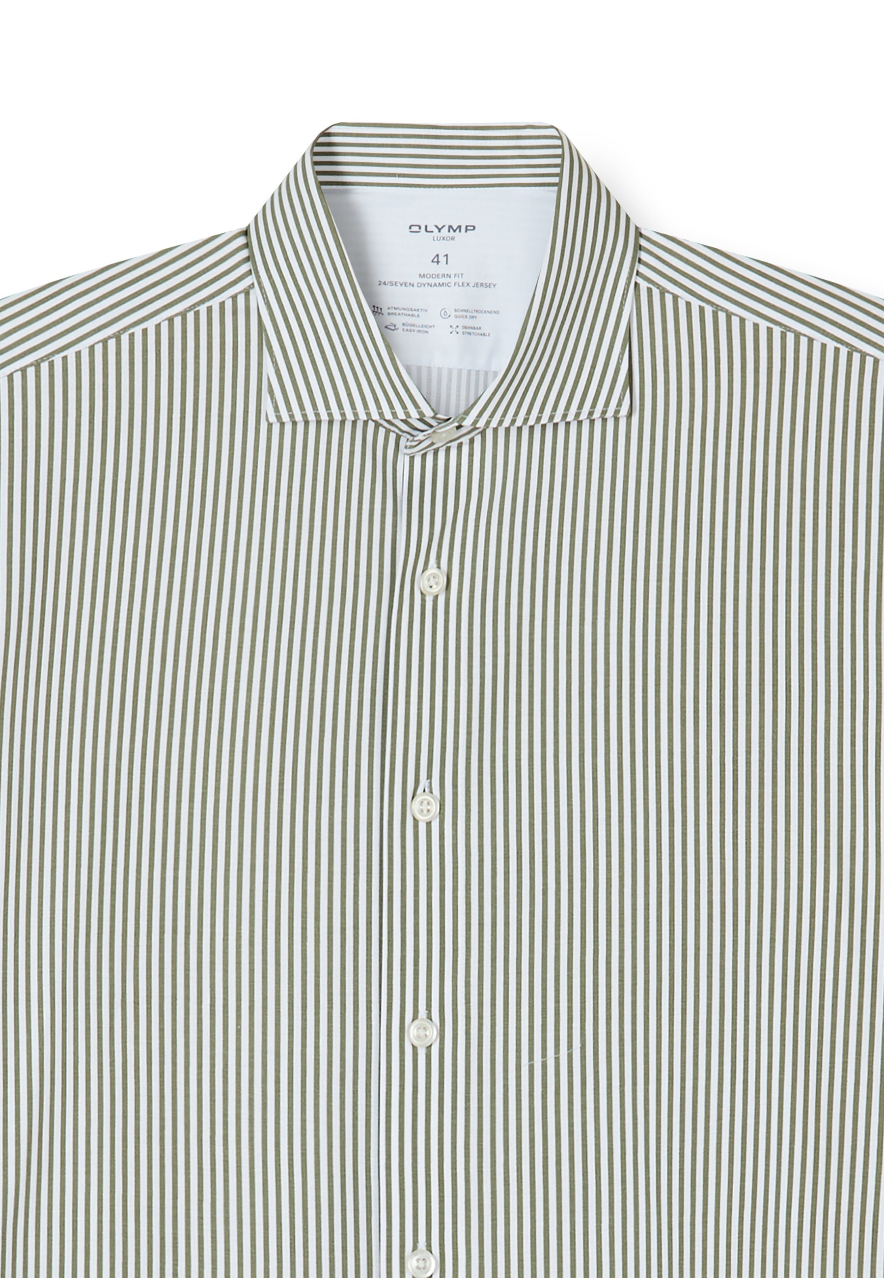OLMP Luxor 24/Seven Business Shirt Grey-Green 45 2