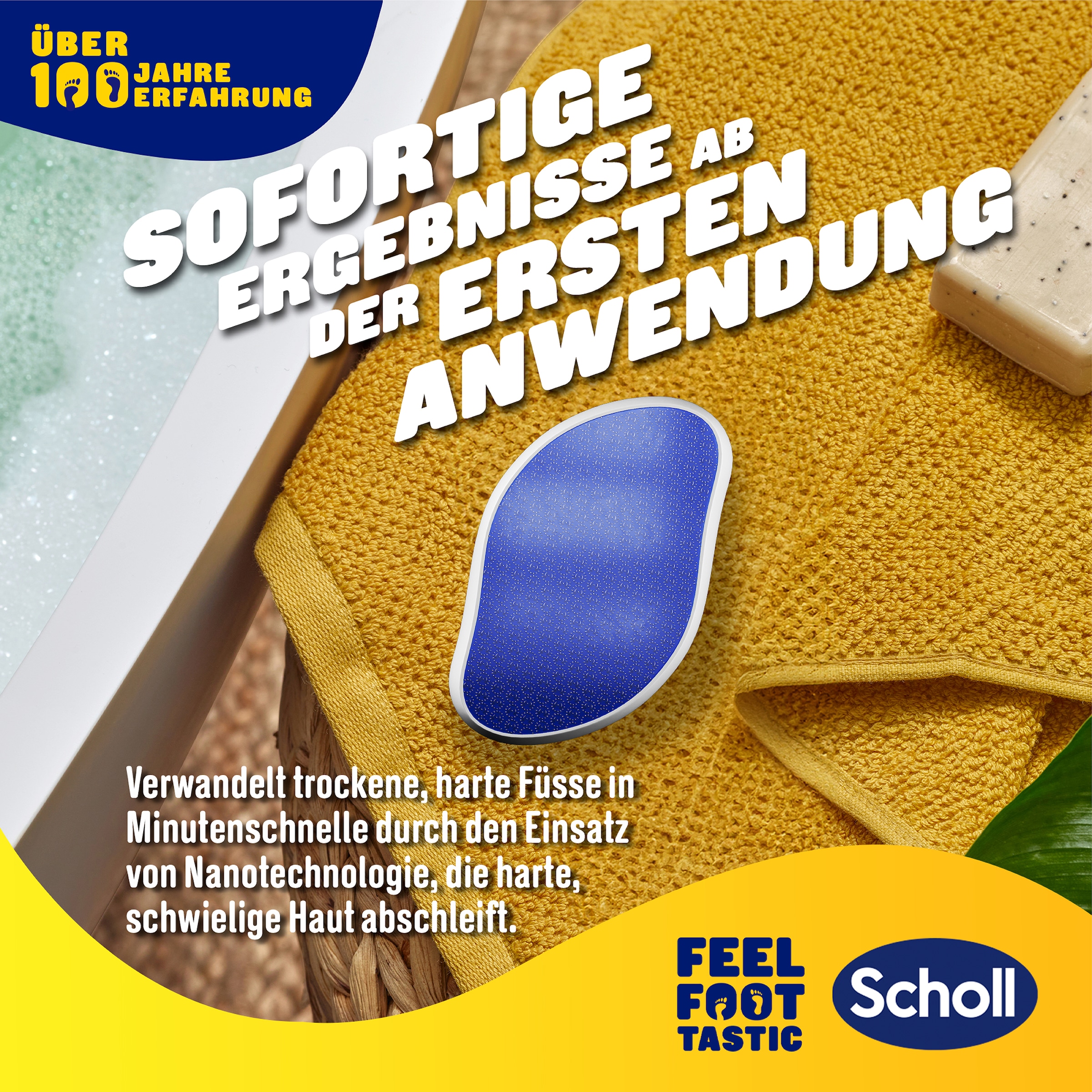 Scholl Hornhautfeile »Nano Hornhautfeile«, für trockene & nasse Füße geeignet