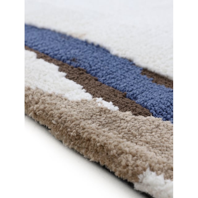 carpetfine Teppich »Holly 6«, wellenförmig, Uni-Farben, mit Bordüre,  Wohnzimmer auf Rechnung | BAUR