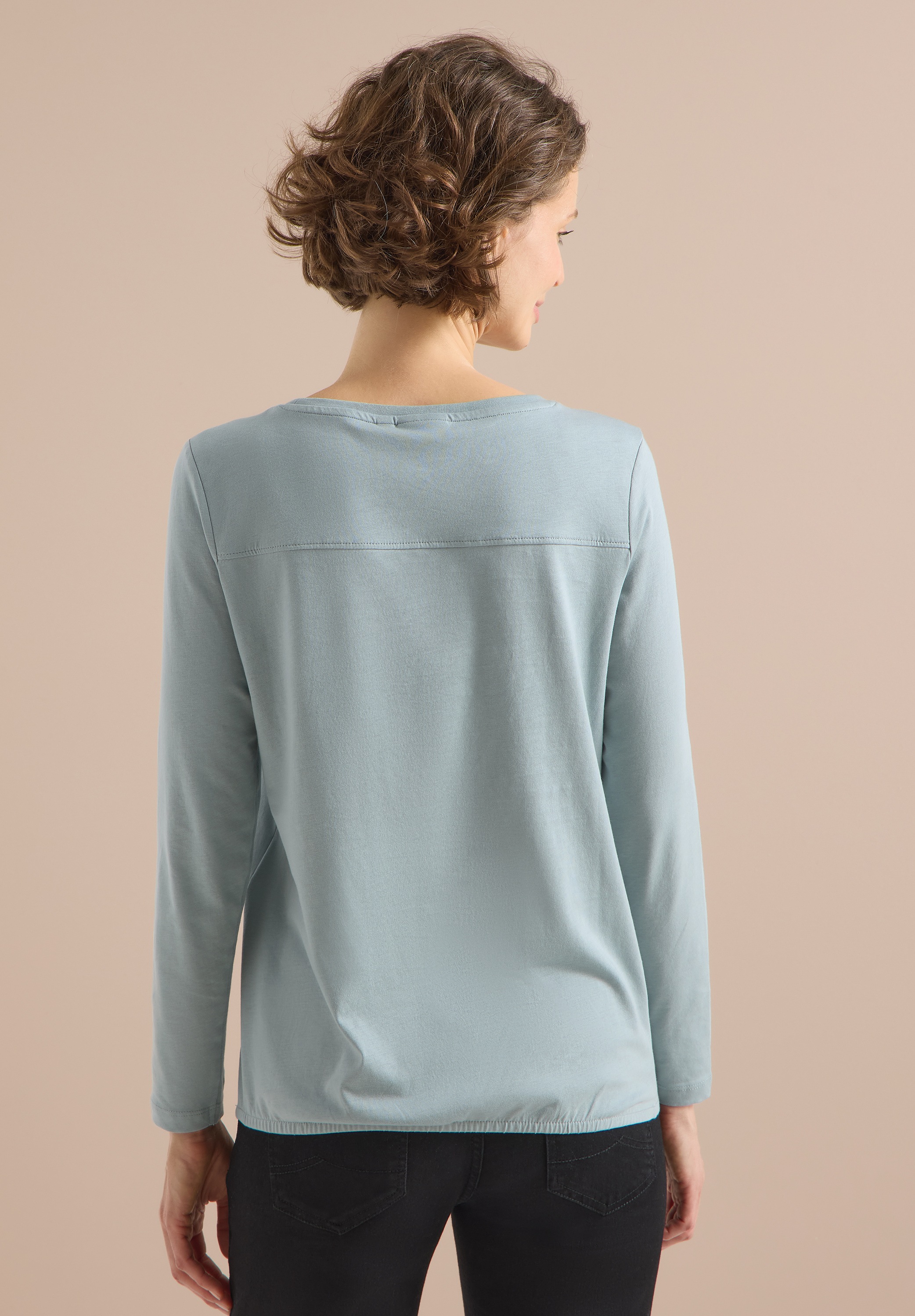 Cecil Langarmshirt aus reiner Baumwolle günstig online kaufen