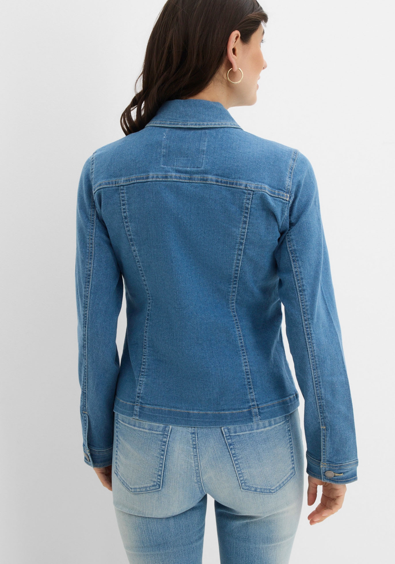 bonprix Jeansjacke bequeme Passform, mit Brust- und Eingriffstaschen