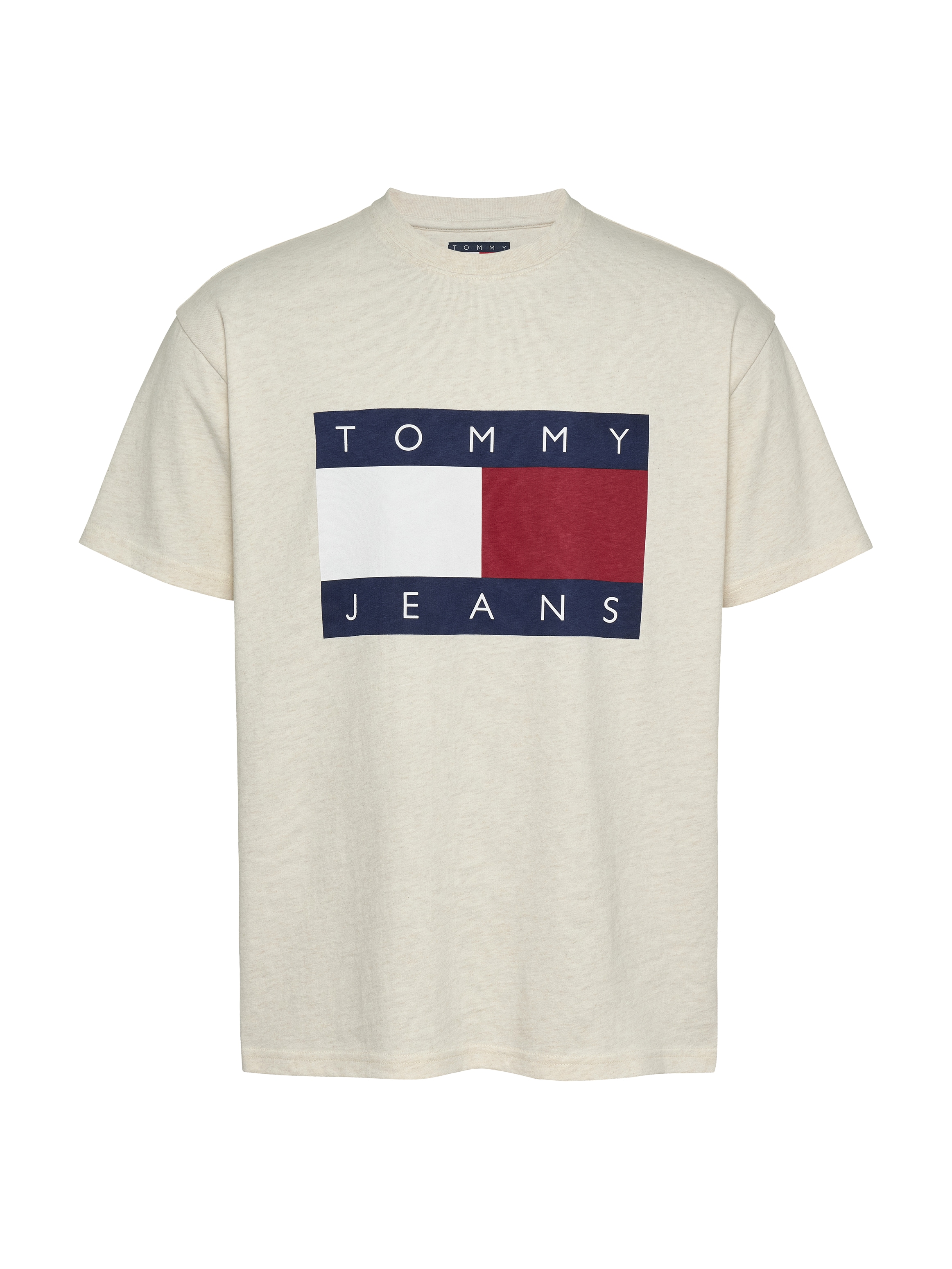 Tommy Jeans T-Shirt »TJM RLX MELANGE BIG FLAG TEE«, mit großem Logo