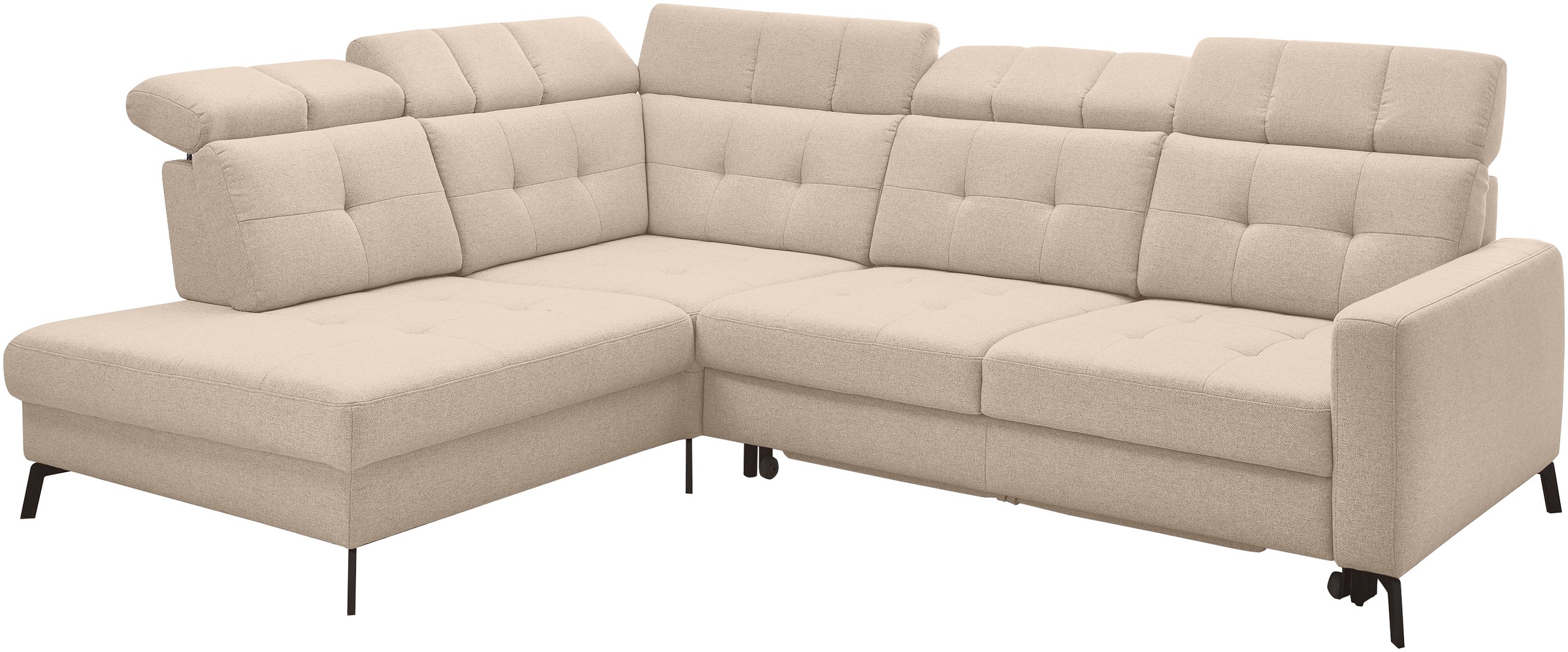 Musterring Ecksofa »MR 4615«, mit Kopf- und Rückenverstellung, Metallfuß schwarz, Maße 272 x 214 cm