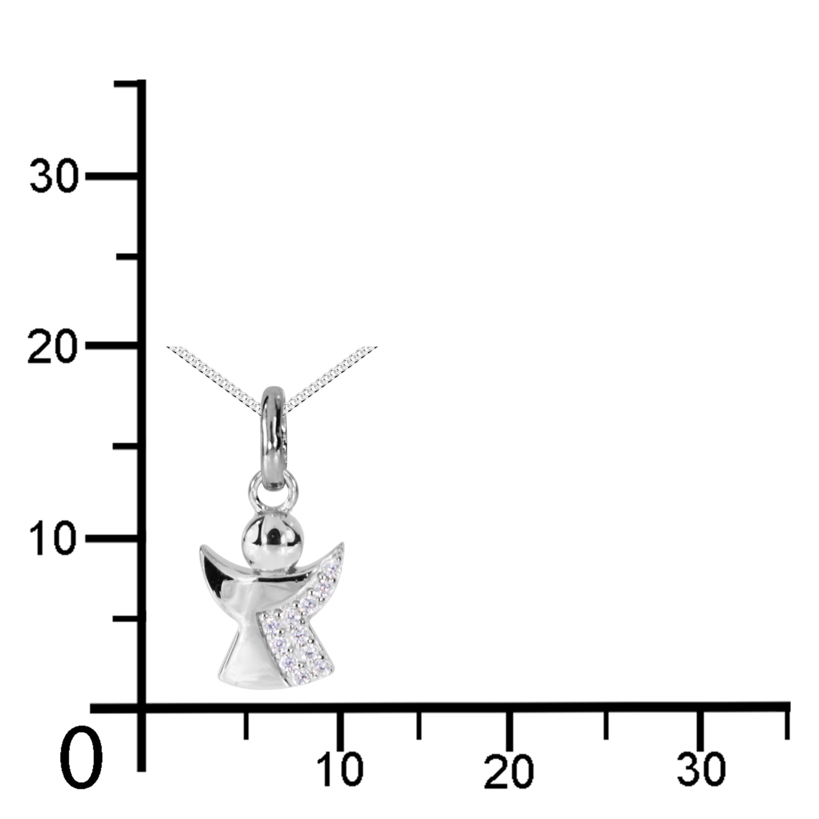 OSTSEE-SCHMUCK Kette mit Anhänger »- kleiner Engel - Silber 925/000 - Zirkonia«
