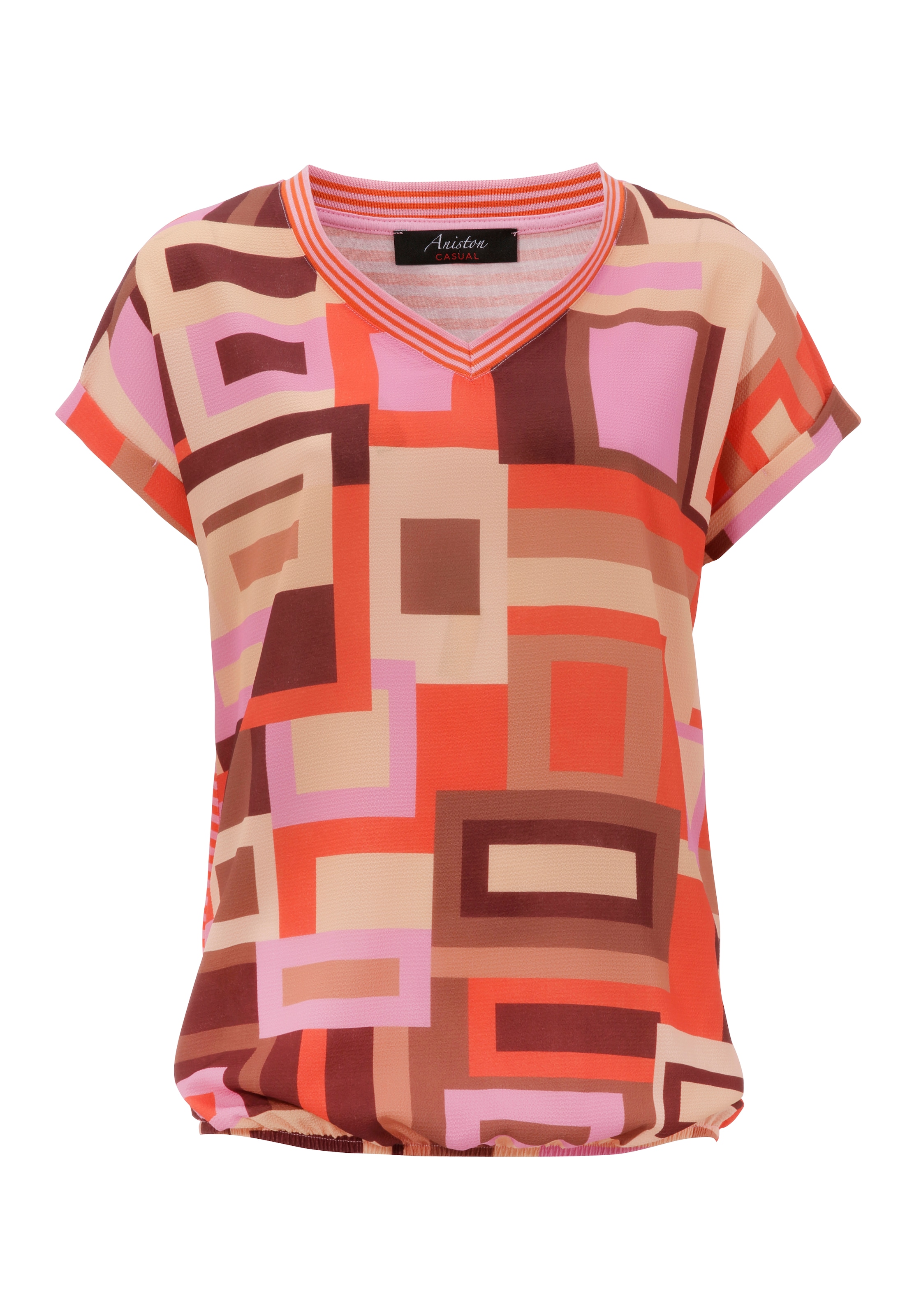 Aniston CASUAL BAUR im für und | kaufen Mustermix Material- T-Shirt
