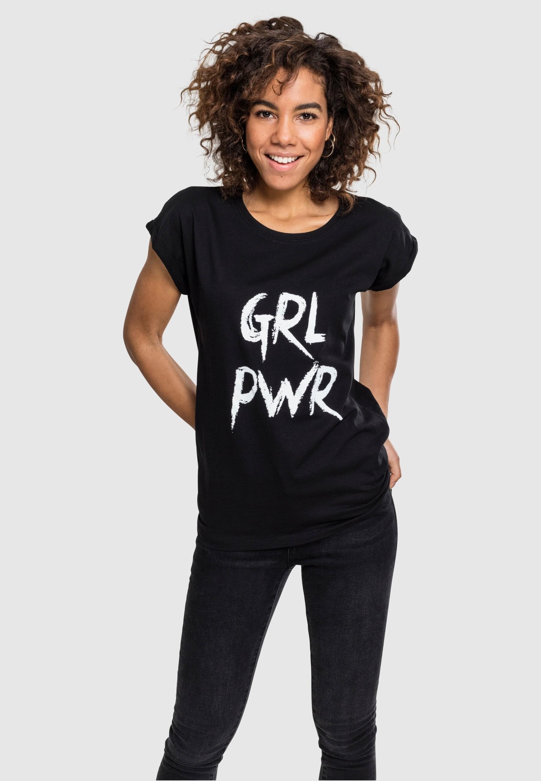MisterTee T-Shirt »MisterTee Damen Ladies GRL PWR Tee«, (1 tlg.)
