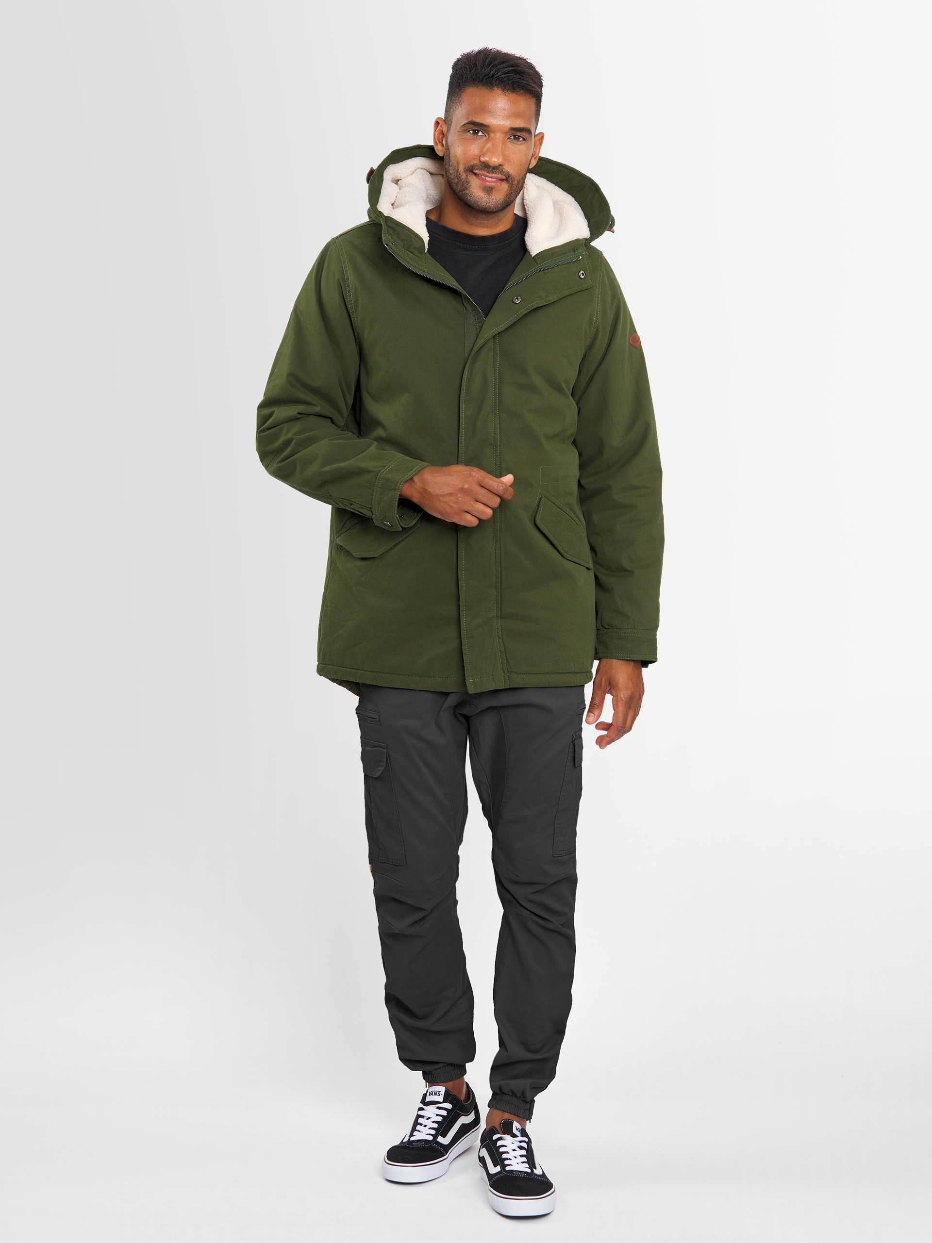 Alessandro Salvarini Winterjacke "ASMauro", mit warmem Teddyfell